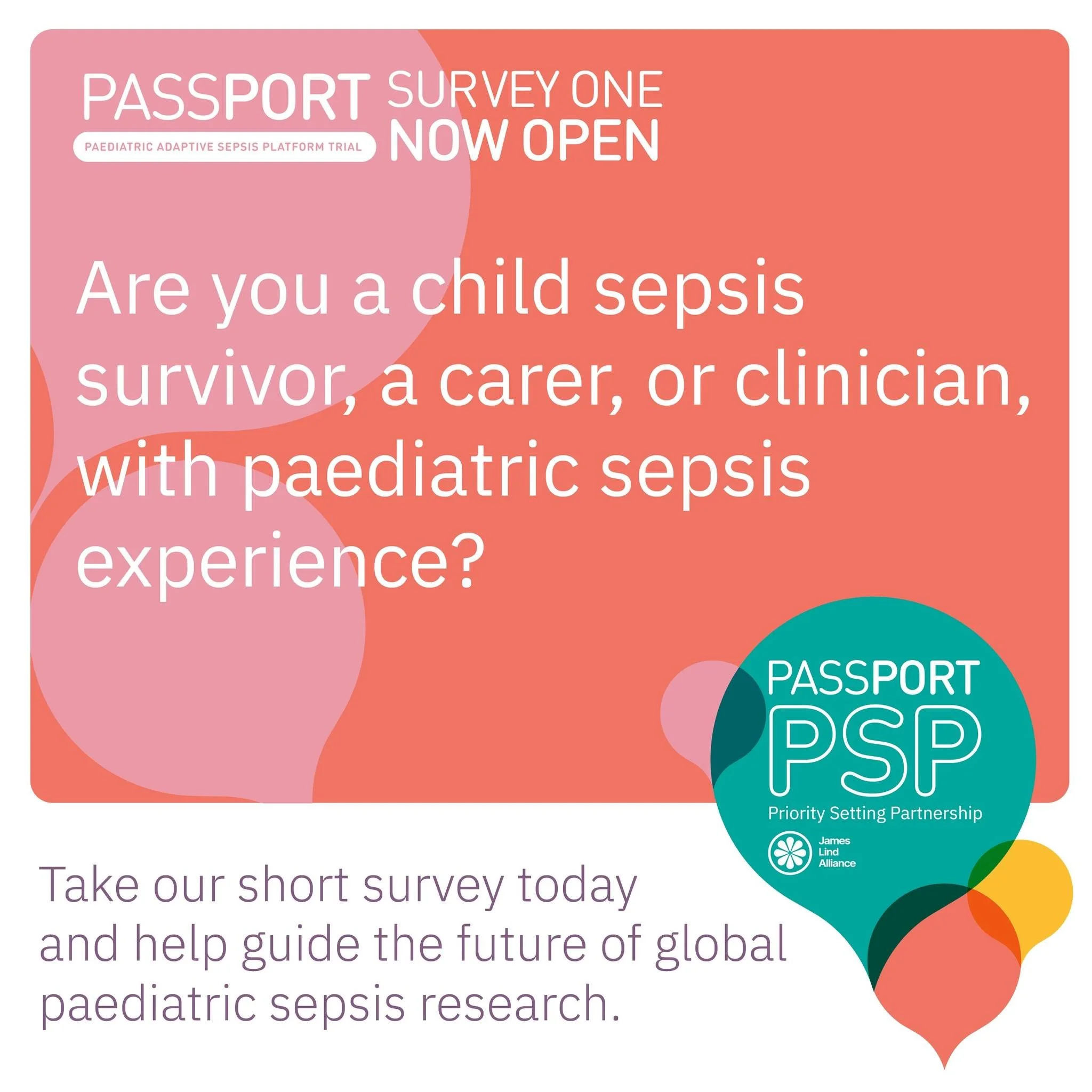 🌍 The Paediatric Sepsis Priority Research Survey is live!
💗 Survivors, parents, carers + clinicians &mdash; we need your voice.
🎈 Take the survey today: passport-platform.org or link in bio.

#WorldSepsisDay #PaediatricSepsis #Sepsis #CouldItBeSep