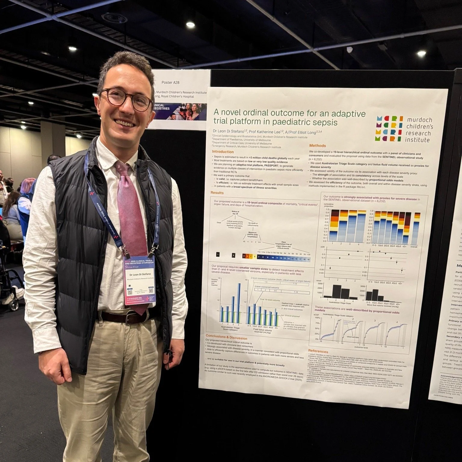 👏Congratulations to our Lead Statistician Leon Di Stefano who made the first PASSPORT Platform conference appearance at the Australian Clinical Trials Alliance 2025 Clinical Trials and Registries Symposium in Melbourne this week, with his poster pre