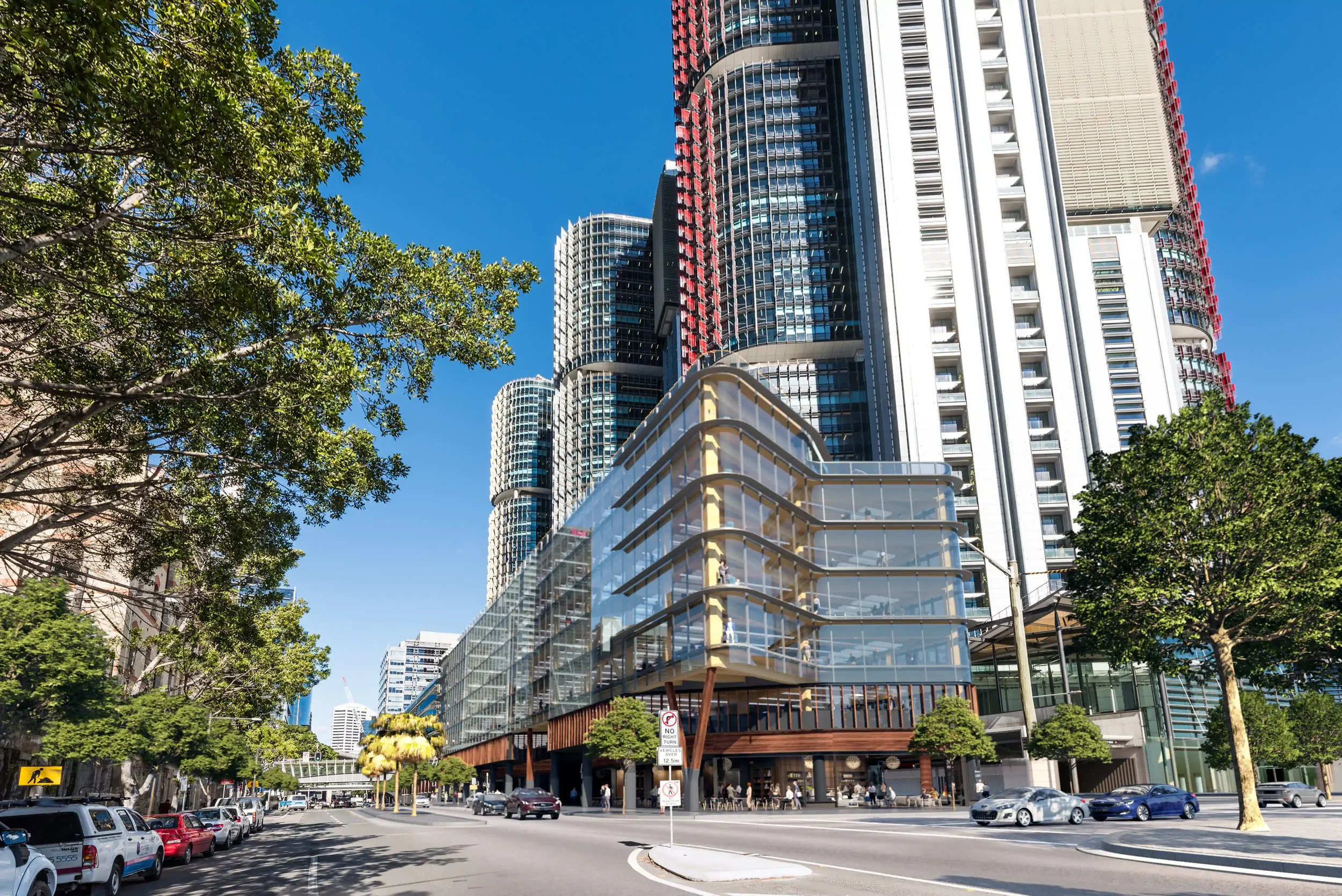 Daramu House mixed-use development in Sydney showing mass timber and modular construction with high-rise towers, representing large-scale modern methods of construction and prefabricated building delivery