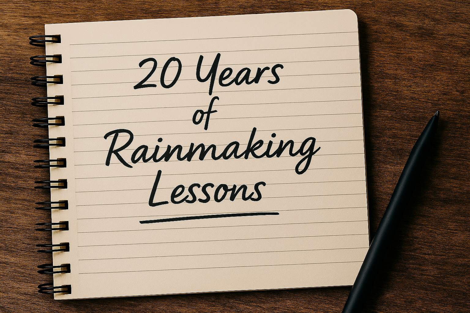 What I’ve Learned From 20 Years of Rainmaking