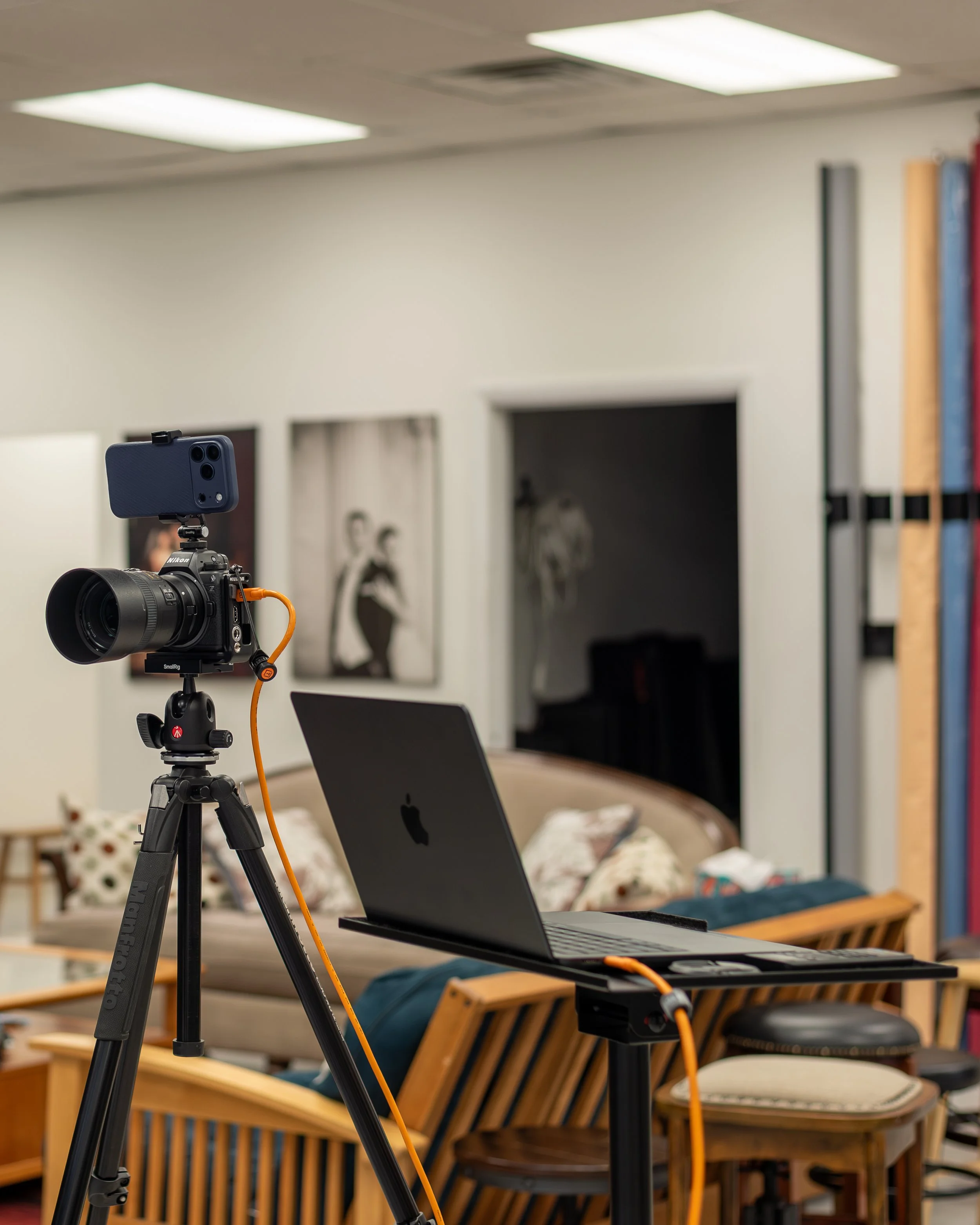 Eclipse Headshots studio environment showing professional photography gear and setup, Fairfield NJ headshot studio