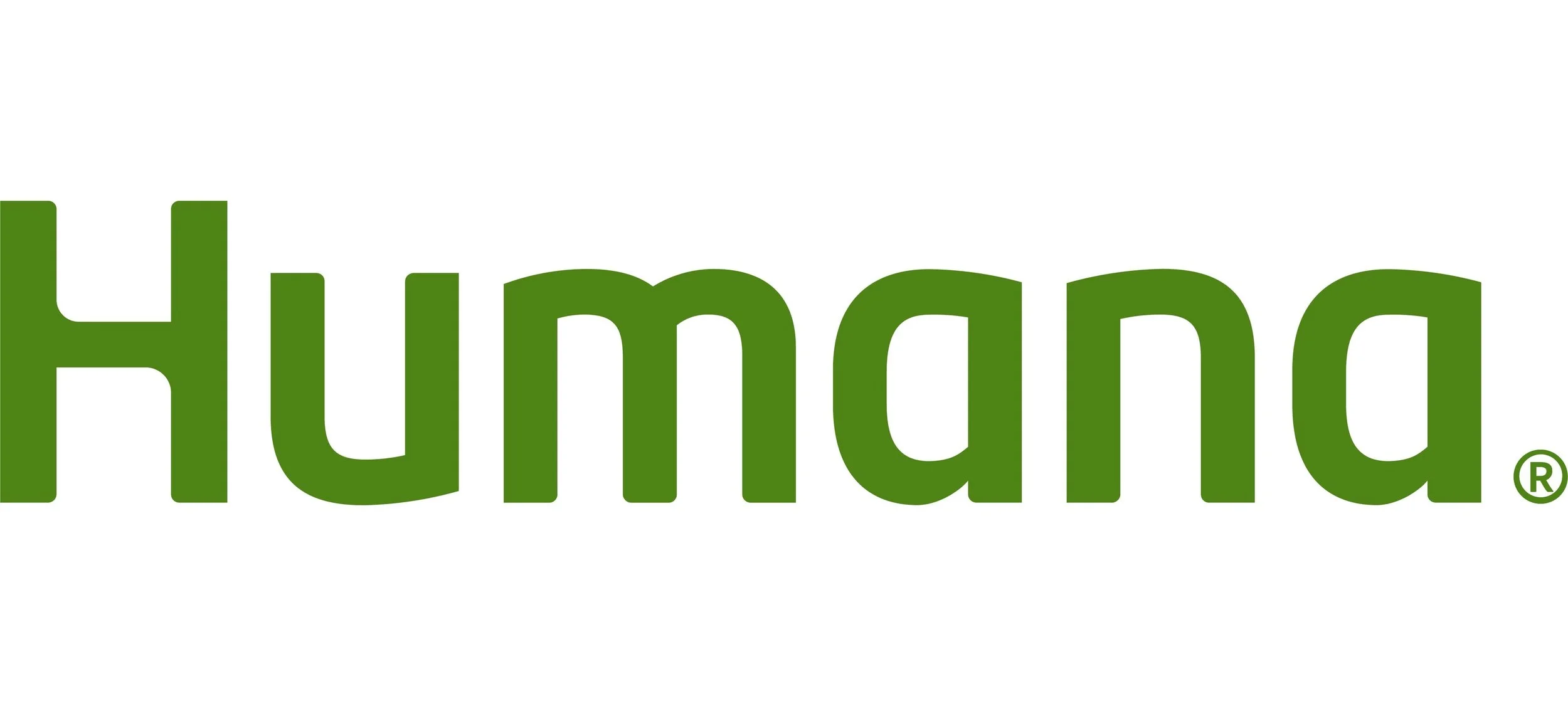 HUMANA logo in green text on a white background.
