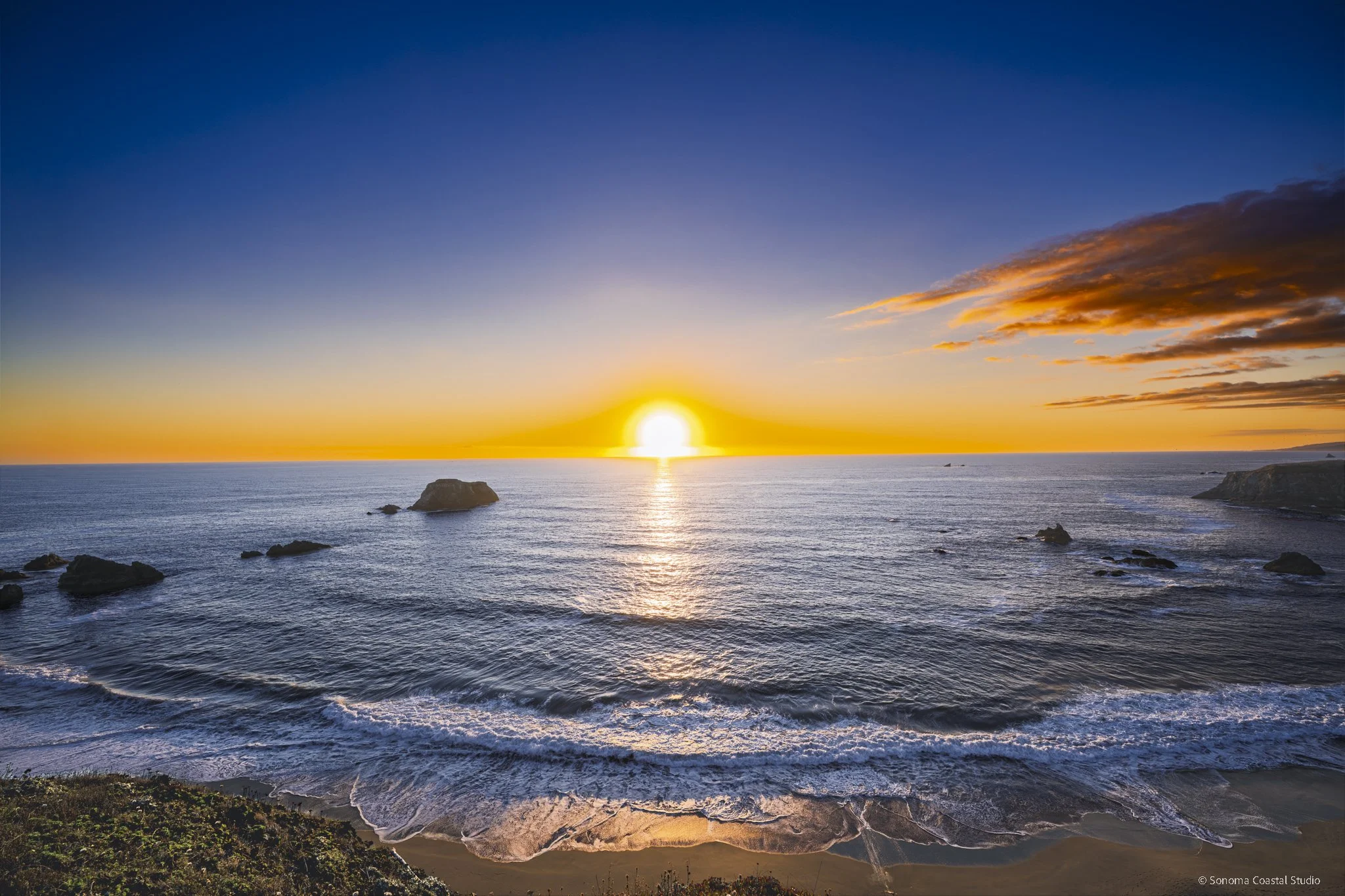 Pacific Mirror, Sonoma Sunset