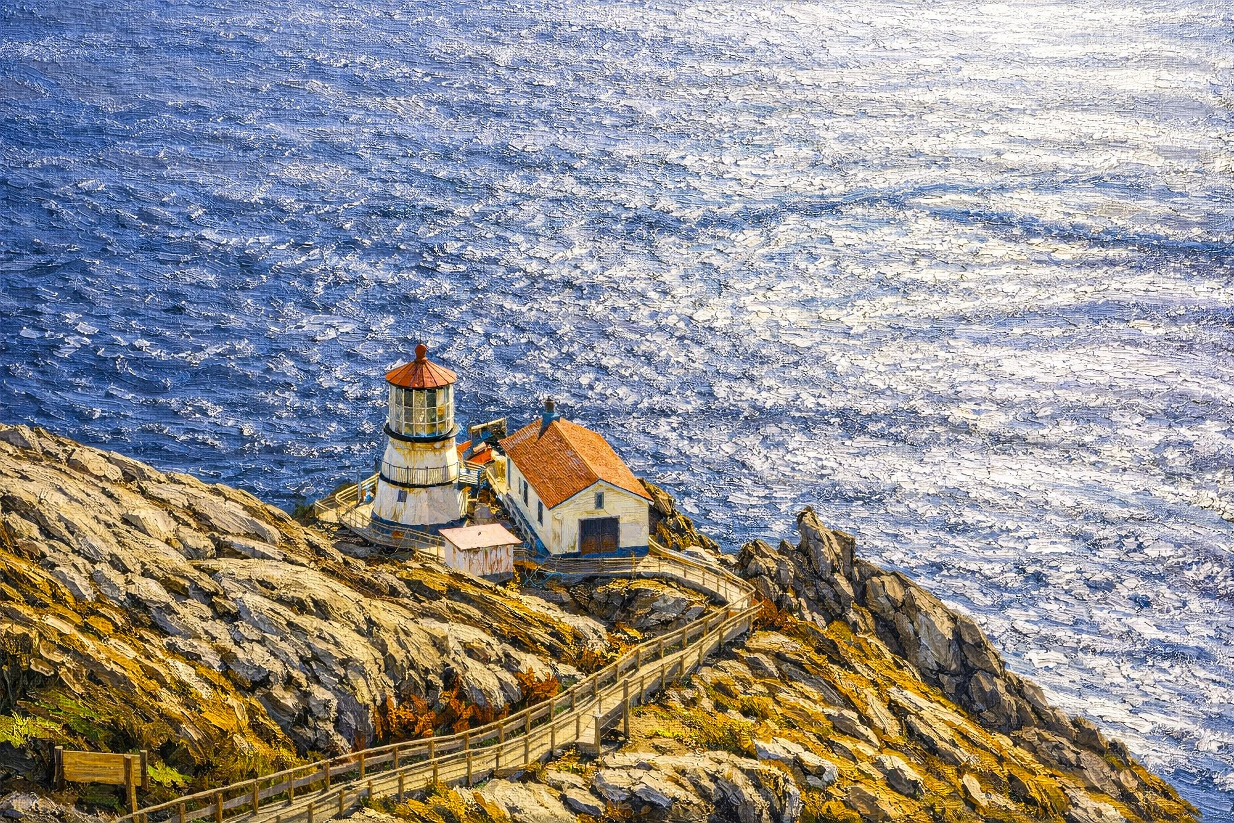 Lighthouse at sunset by the coast.jpg