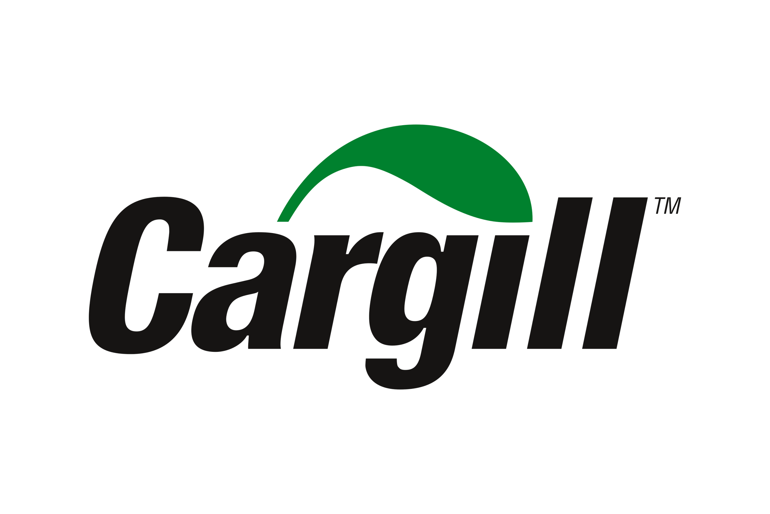 Cargill logo with black text and green hill-like graphic above the letter "a".