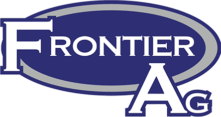 Frontier Ag logo with the word 'Frontier' inside an oval and 'Ag' below, with a stylized letter 'F' on the left.