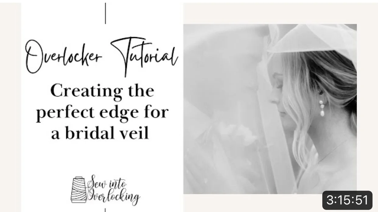 Overlocked Edge for a Bridal Veil