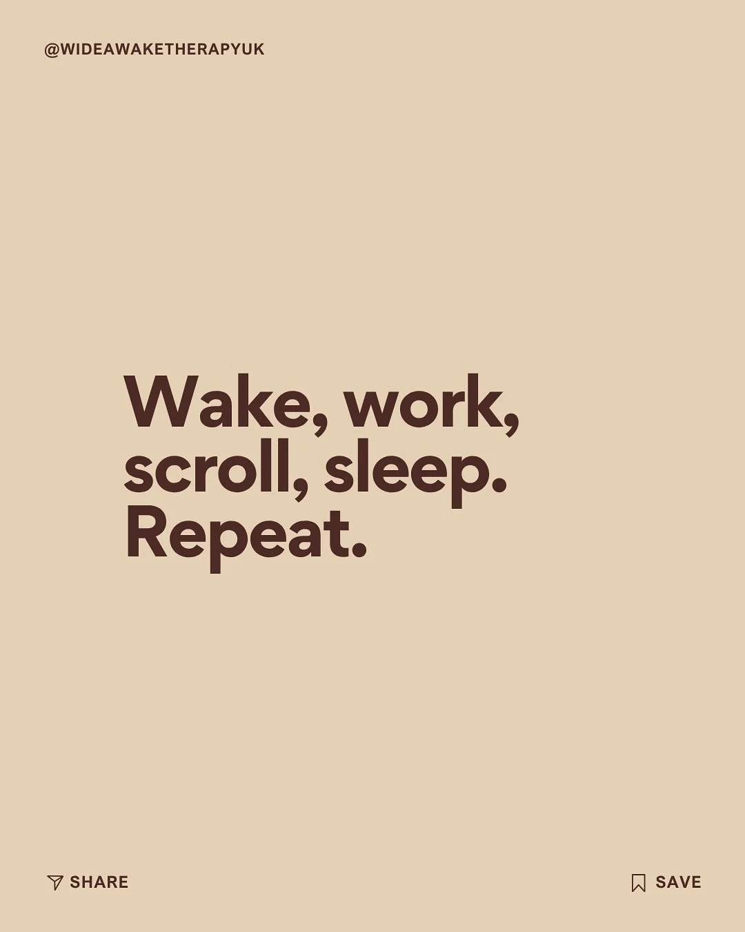 Wake, work, scroll, sleep, repeat.
Somewhere between &ldquo;just one more email&rdquo; and &ldquo;just one more episode,&rdquo; life quietly turned into a hamster wheel with Wi-Fi.

If this is you, maybe it&rsquo;s time to unf*ck the autopilot.
.
.
.