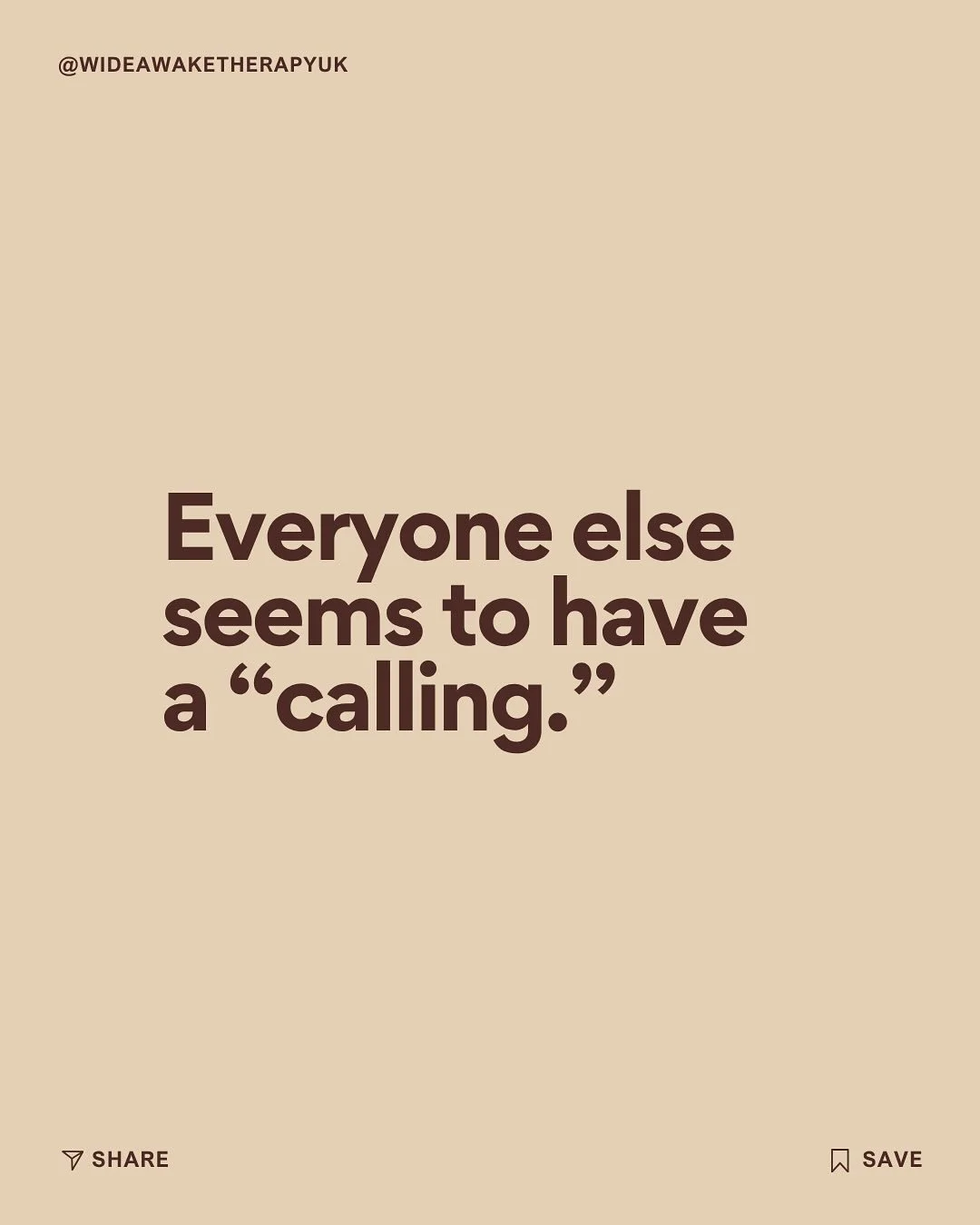 A Everyone else seems to have a calling.
Meanwhile, you&rsquo;re mainlining coffee and trying not to snore in the 2pm meeting.

You&rsquo;re not lost, you&rsquo;re just tired of pretending every job has to double as a soul mission.
Purpose doesn&rsqu