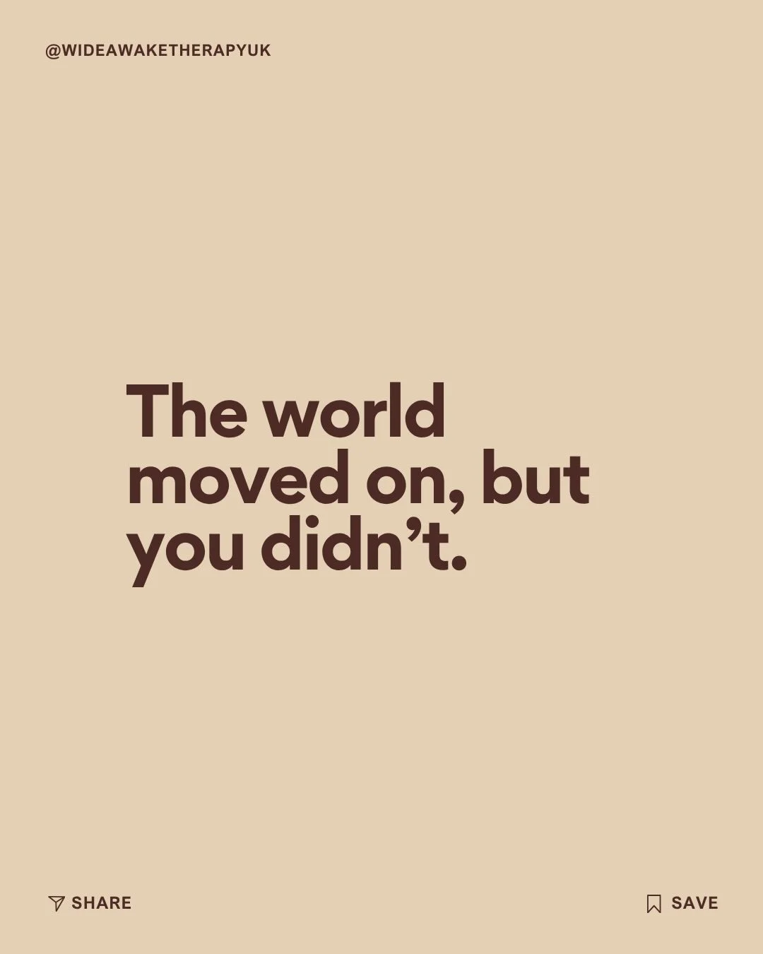 The world moves on quickly. Work, messages, routines&hellip; everything keeps flowing. But inside, something can stay suspended after loss. Like you&rsquo;re still slightly behind the moment everyone else has already passed through.

And that gap can