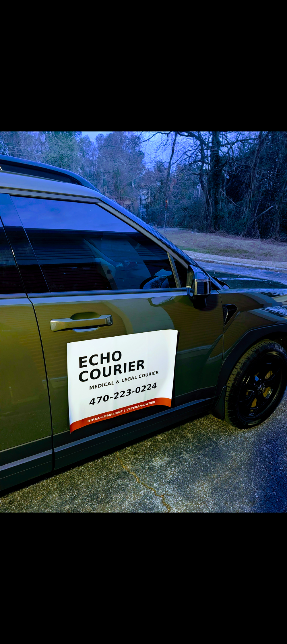 Echo Courier vehicle — Medical and Legal Courier, Metro Atlanta