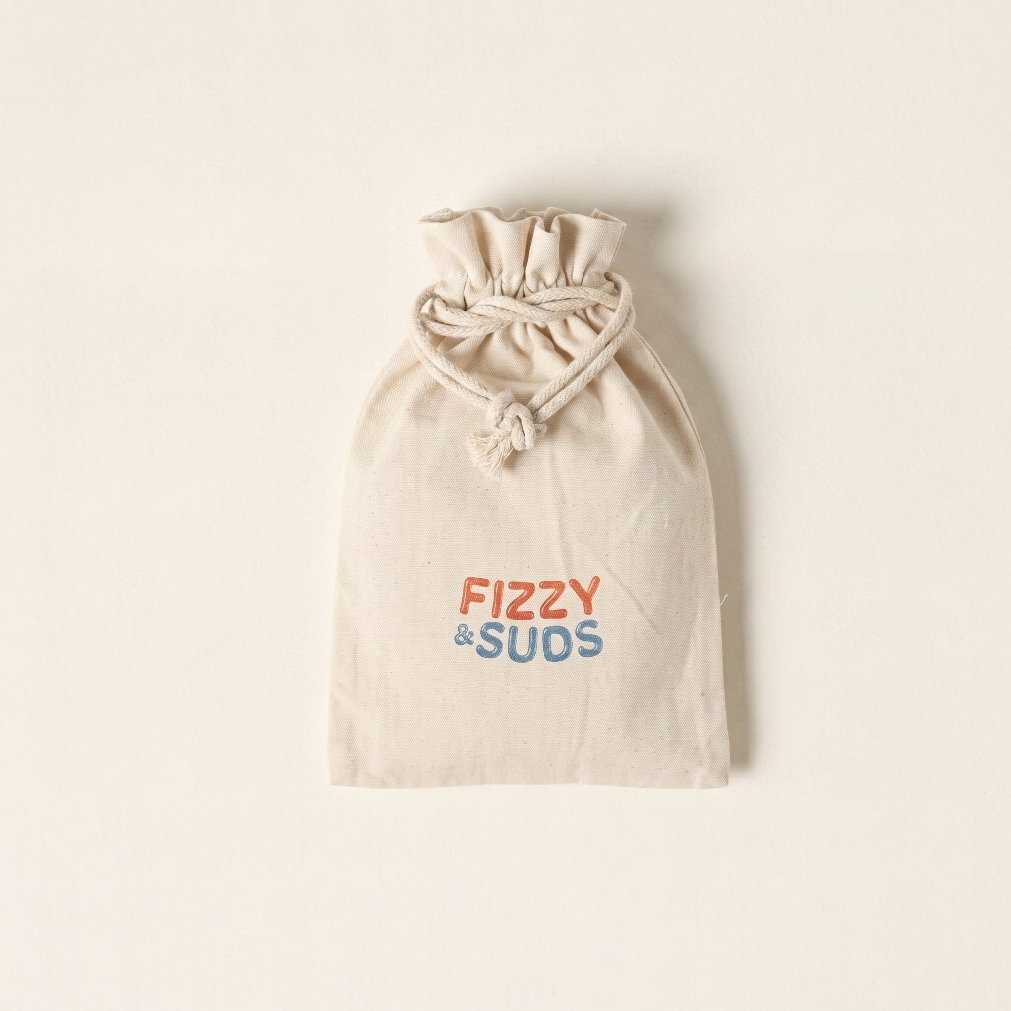 Fizzy & Suds Calico Drawstring Bag