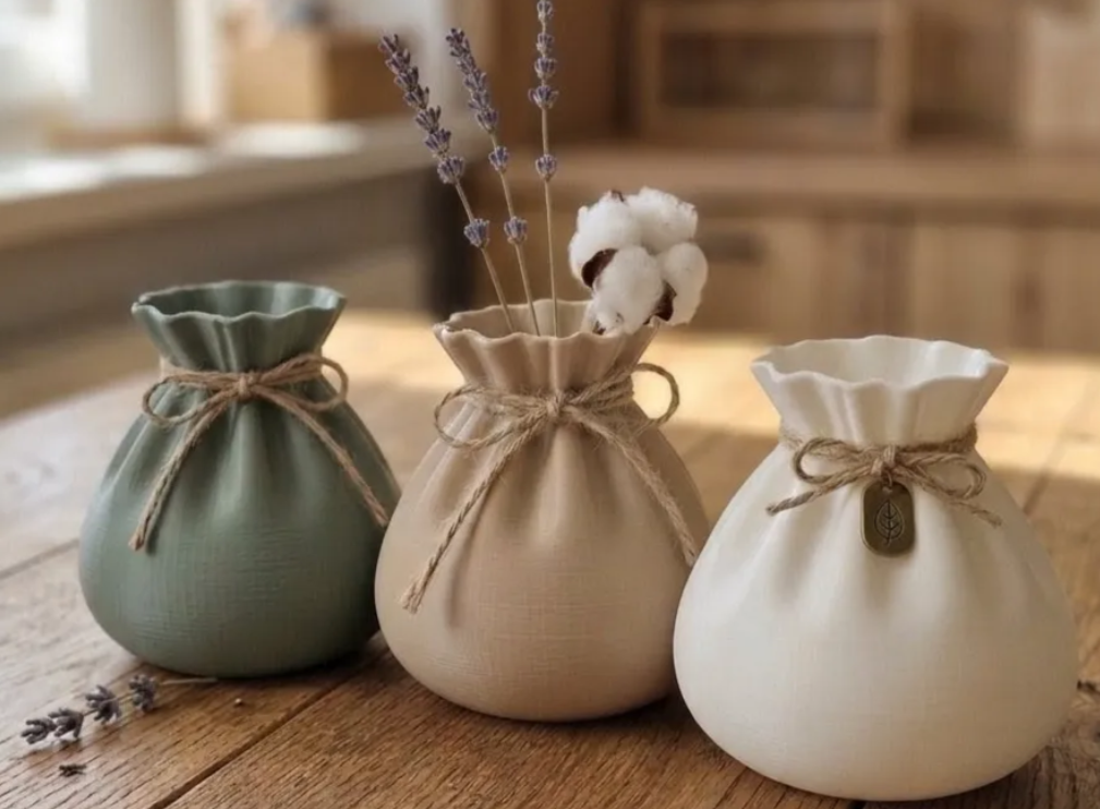 vase minimaliste a cordon
