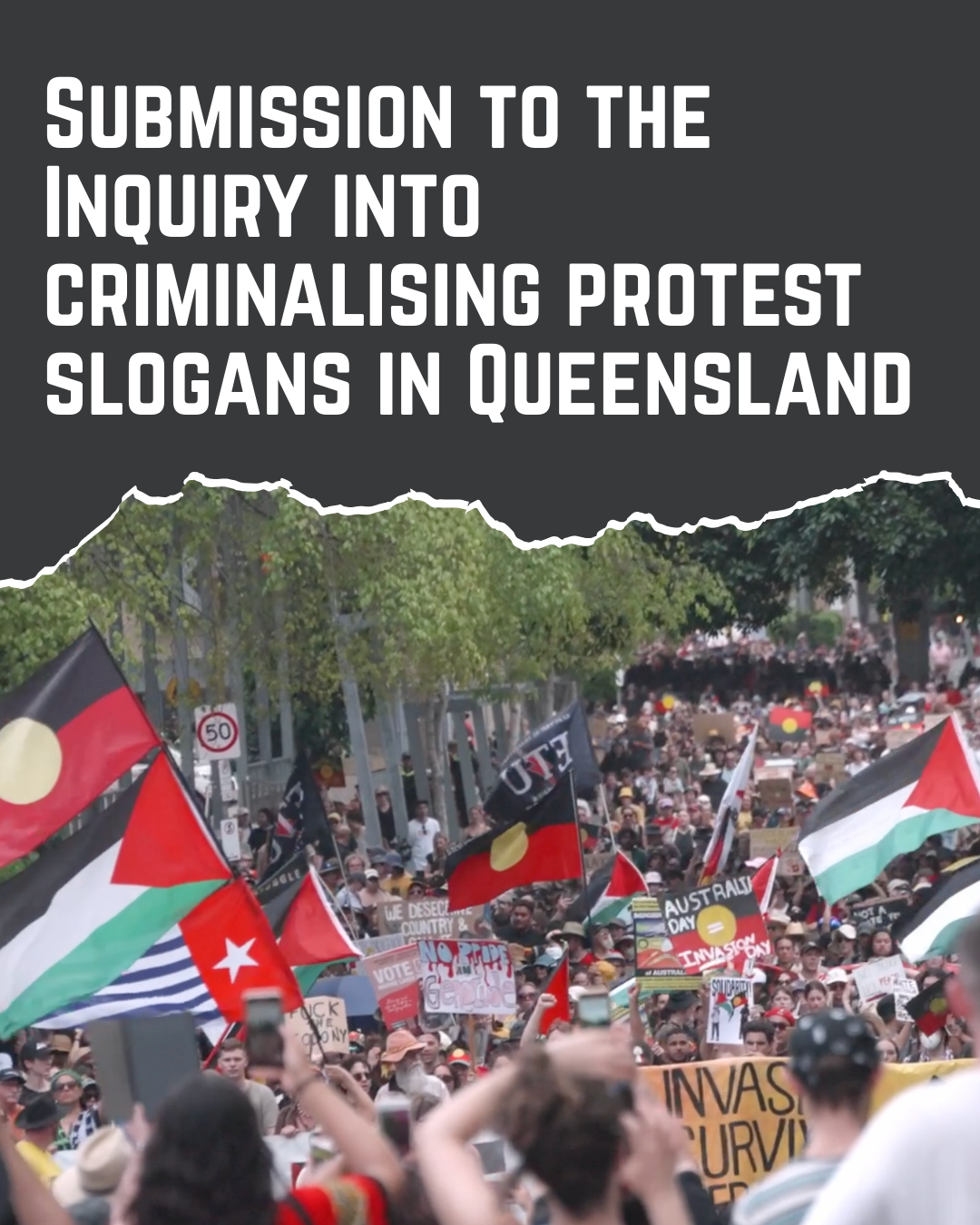 Submission to the Inquiry into criminalising protest slogans in Queensland