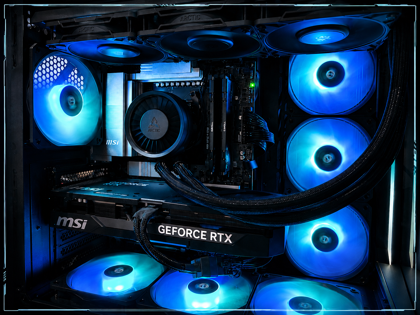 Arctic Blue Custom PC Build 