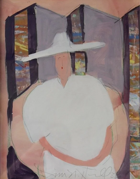 Woman in White Hat