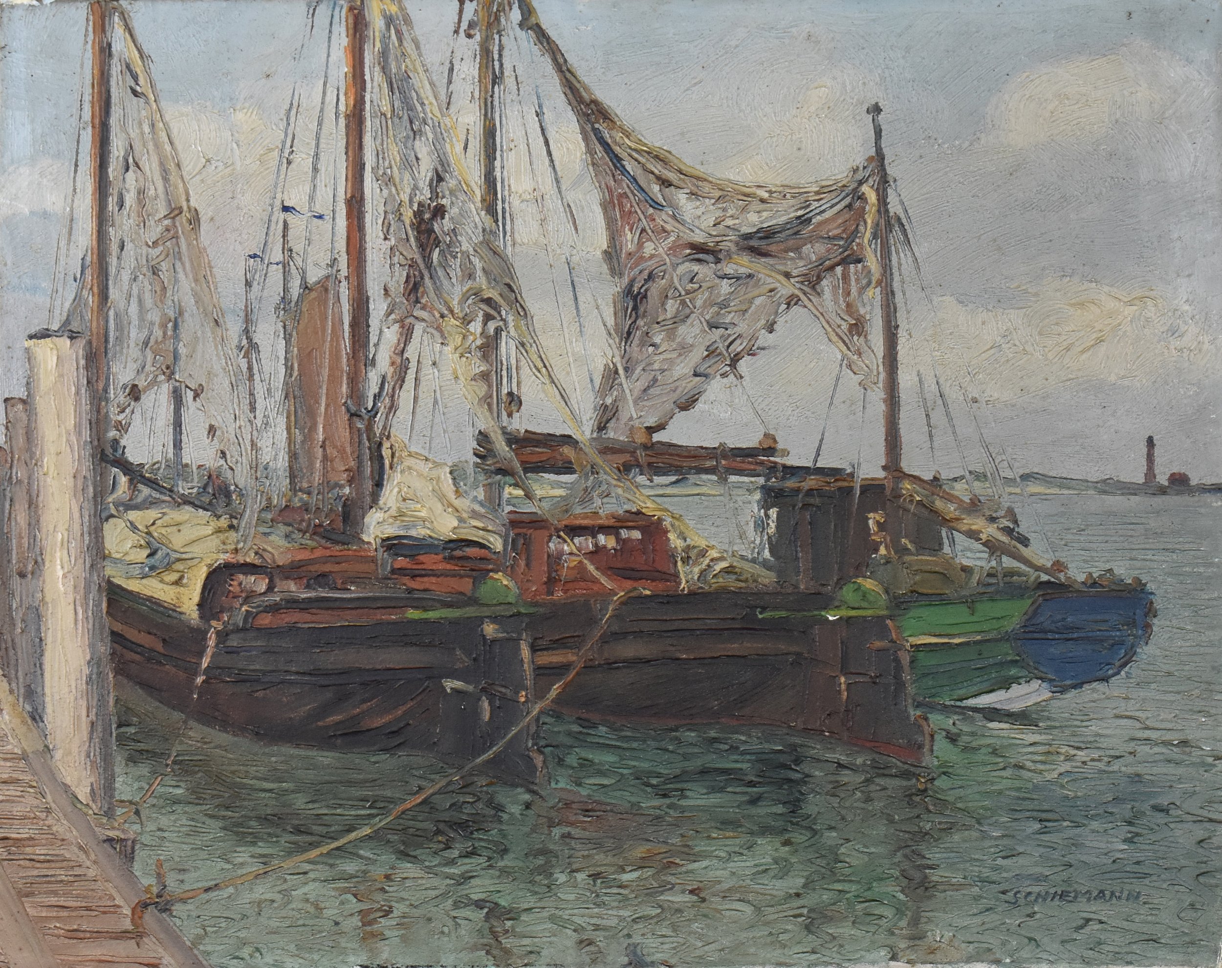 German Harbor Scene