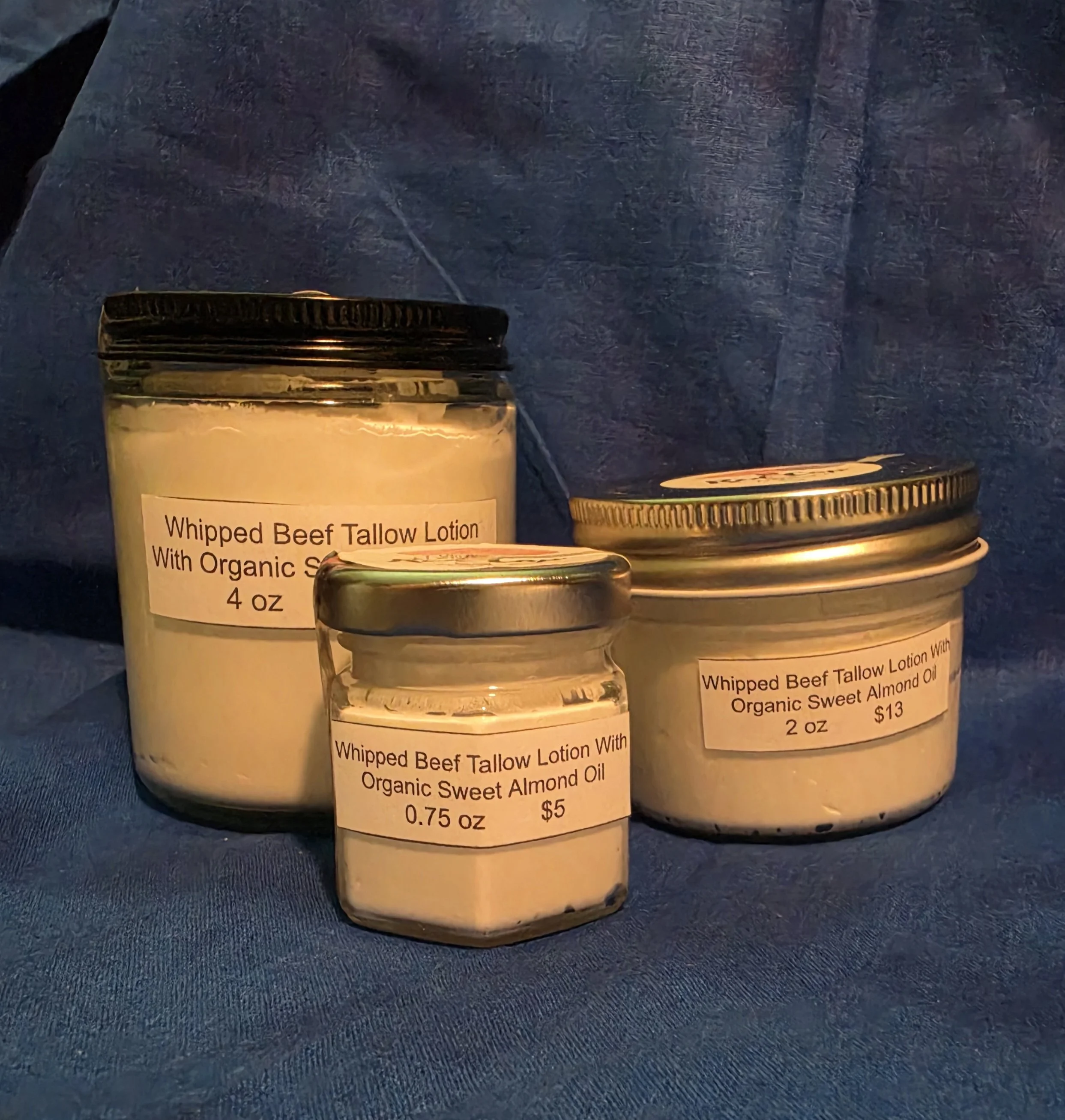 Whipped Beef Tallow Lotion with Organic Sweet Almond Oil