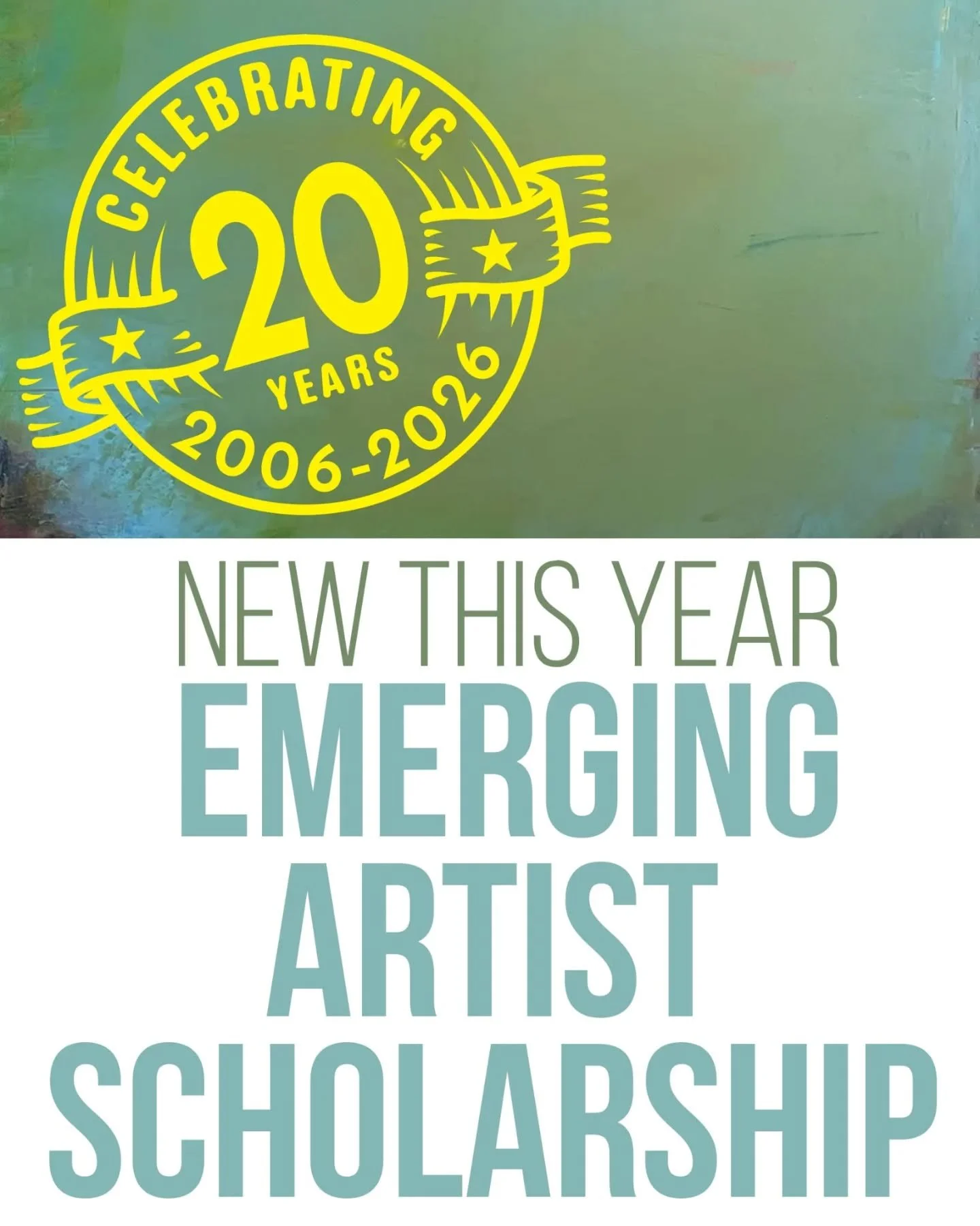NEW this year: In honor of the 20th Anniversary of the Tour, the Board is offering an Emerging Artist Scholarship, available to a first time participant who has recently begun their career as an artist. The scholarship awards one artist a full waiver