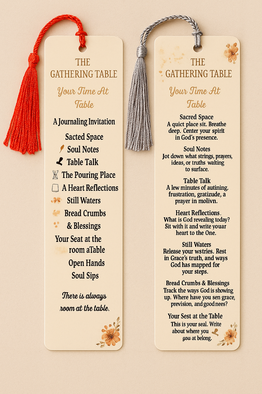 Your Time at the Table Bookmark: For when your place on the page meets your place at the table.