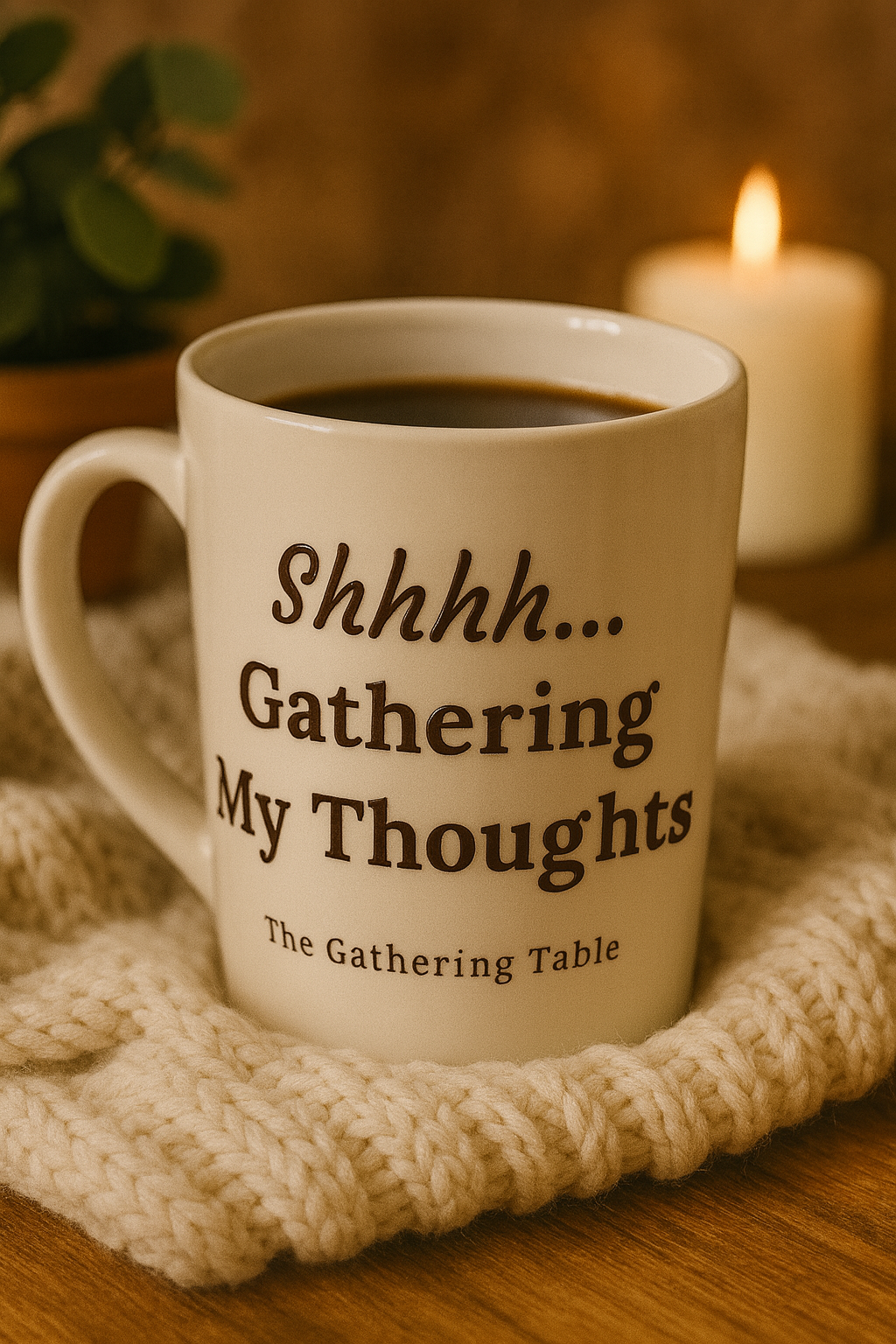 Sshhhh… Gathering My Thoughts Mug :For the quiet pauses that hold your deepest reflections