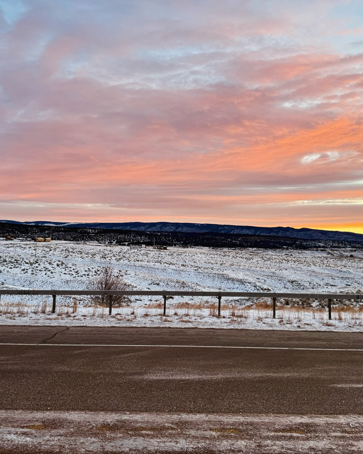 Pulled over on the side of the highway near Sundance, Wyoming a lot this morning.
The colors kept reshaping themselves, and even though caffeine was a full hour away
&mdash; everything is so far apart out here &mdash;
I couldn&rsquo;t make myself rus