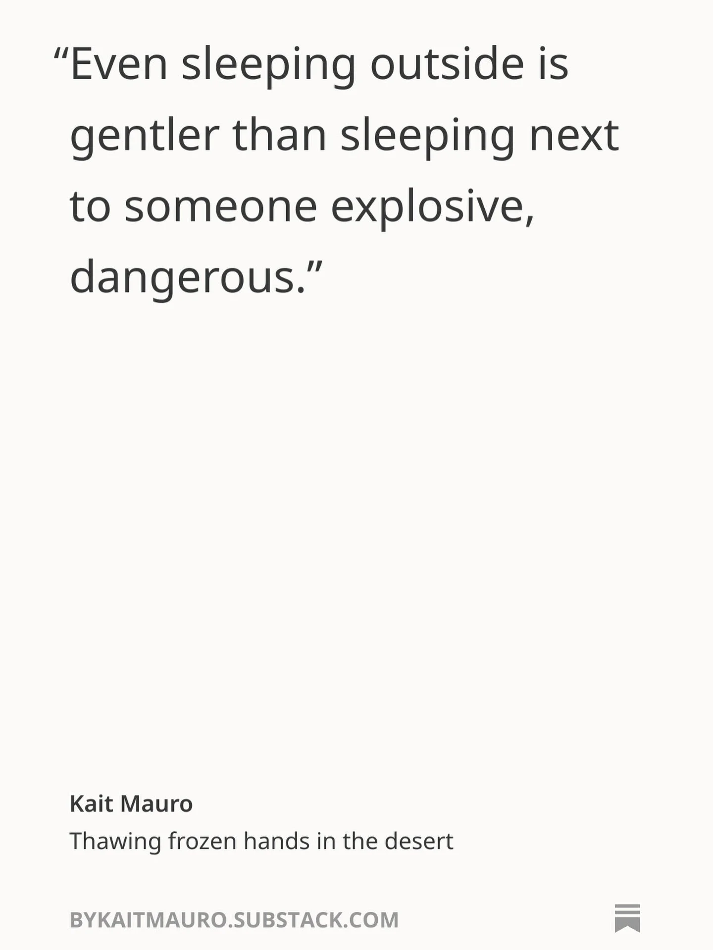 Link in stories (or highlights if it&rsquo;s been 24 hours). It&rsquo;s a long one folks. I&rsquo;m not doing much right right now but it felt right to write and I&rsquo;m pretty proud of this one.
Time to flee the hospital again.