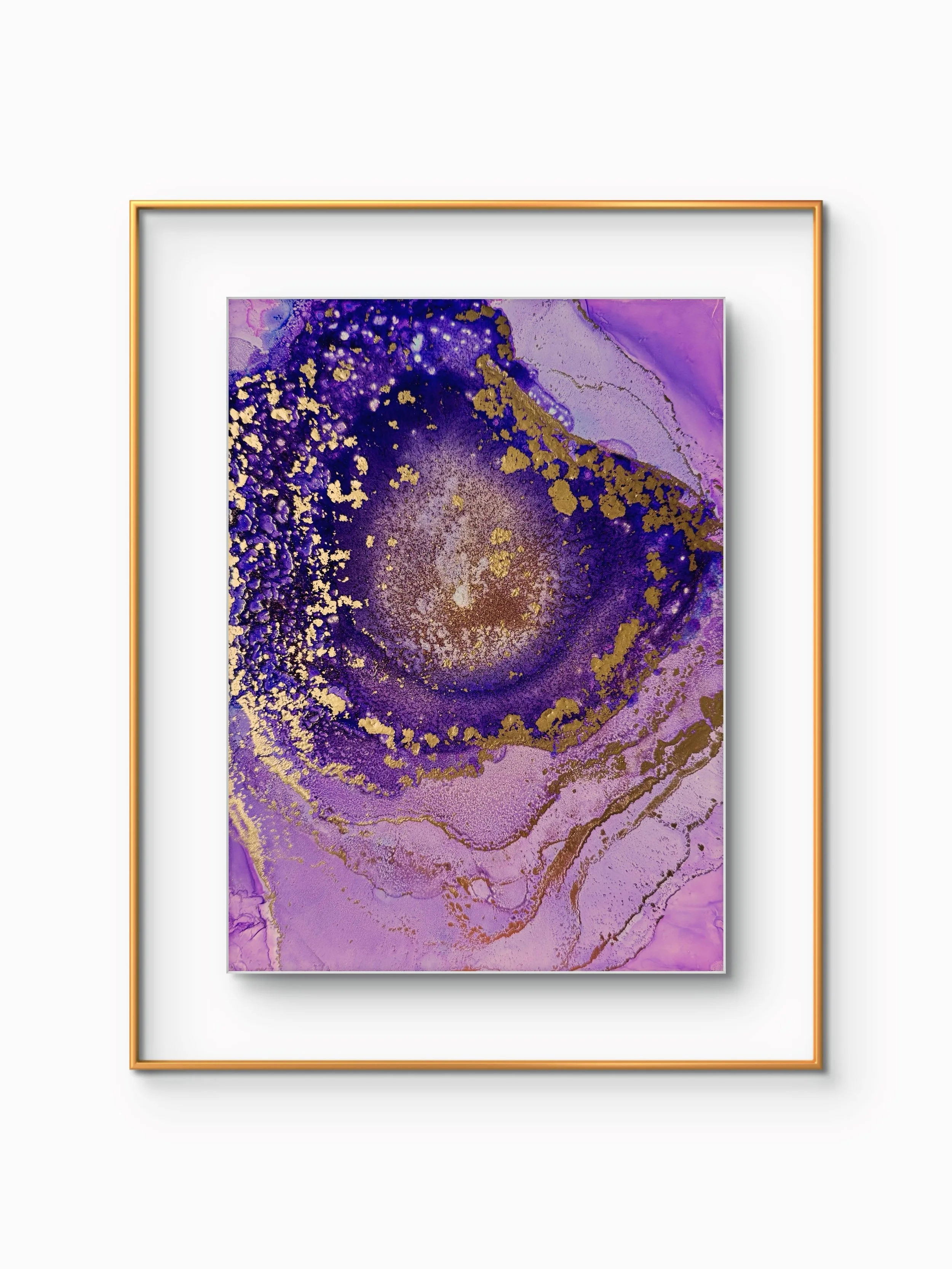 New AMETHYST paintings&mdash;available now. Ppl keep telling me these look like the inside of geodes or agate slices