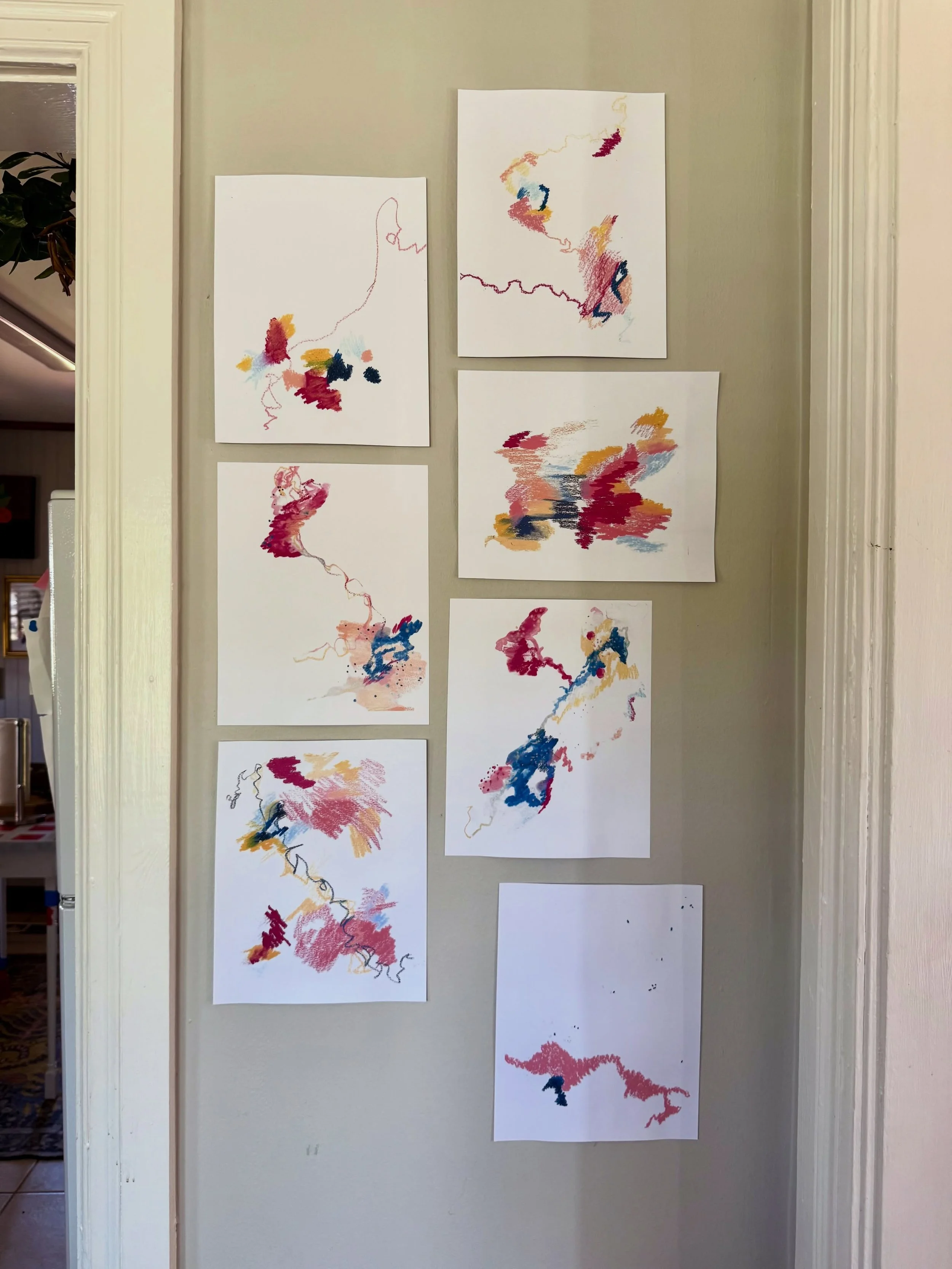 Adding my art to my housemate&rsquo;s already very art-covered walls