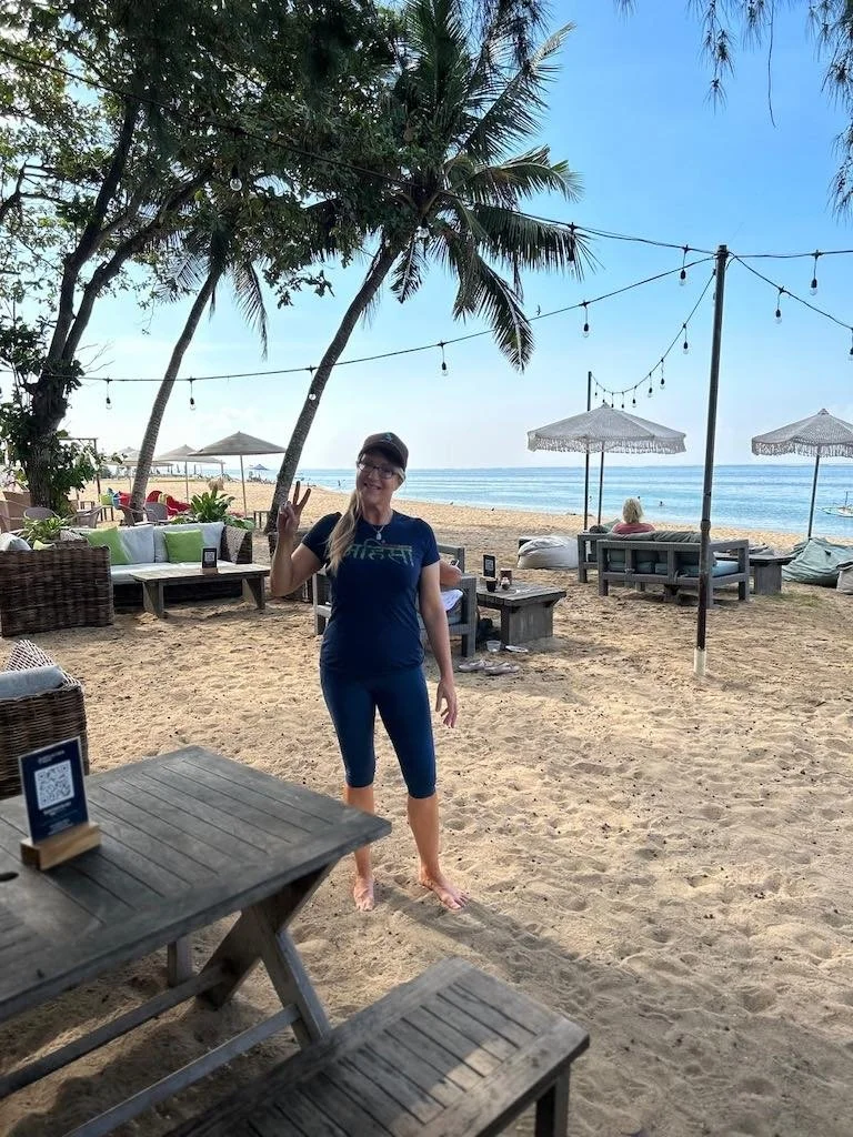 Bali Blessings owner Tru Smith at Genius Cafe Sanur