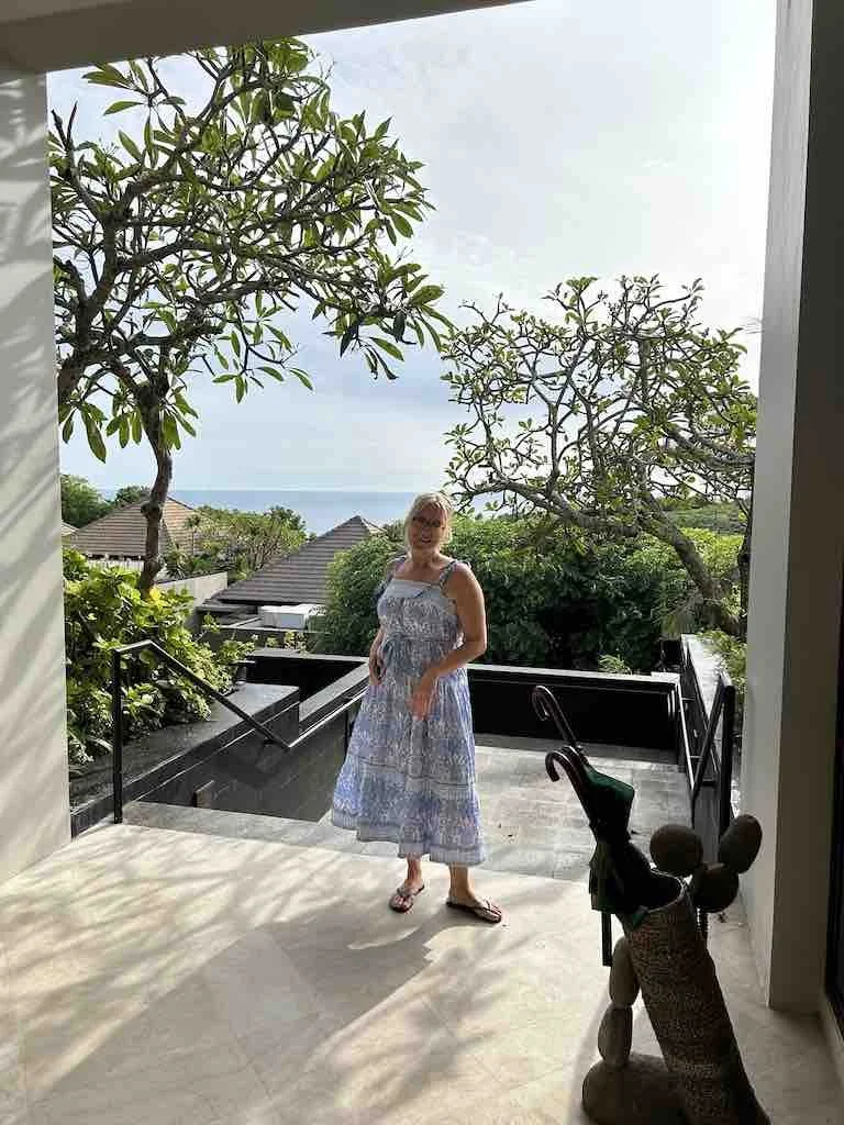 Bali Blessings founder Tru Smith at Melasti Beach