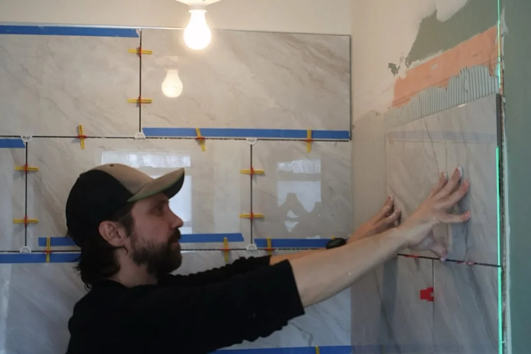 ⚠️Tiling in progress!⚠️

Our team is deep in tile mode with a full bathroom remodel in Greece this week.

Tile is such an important part of the bathroom remodel process, and we handle it with care from start to finish. 
Tile is not only essential in 