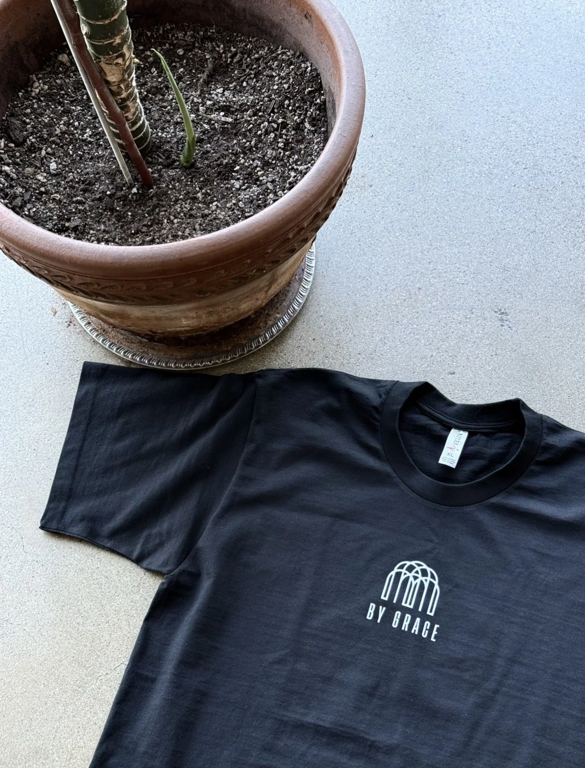Black Tee | White Logo