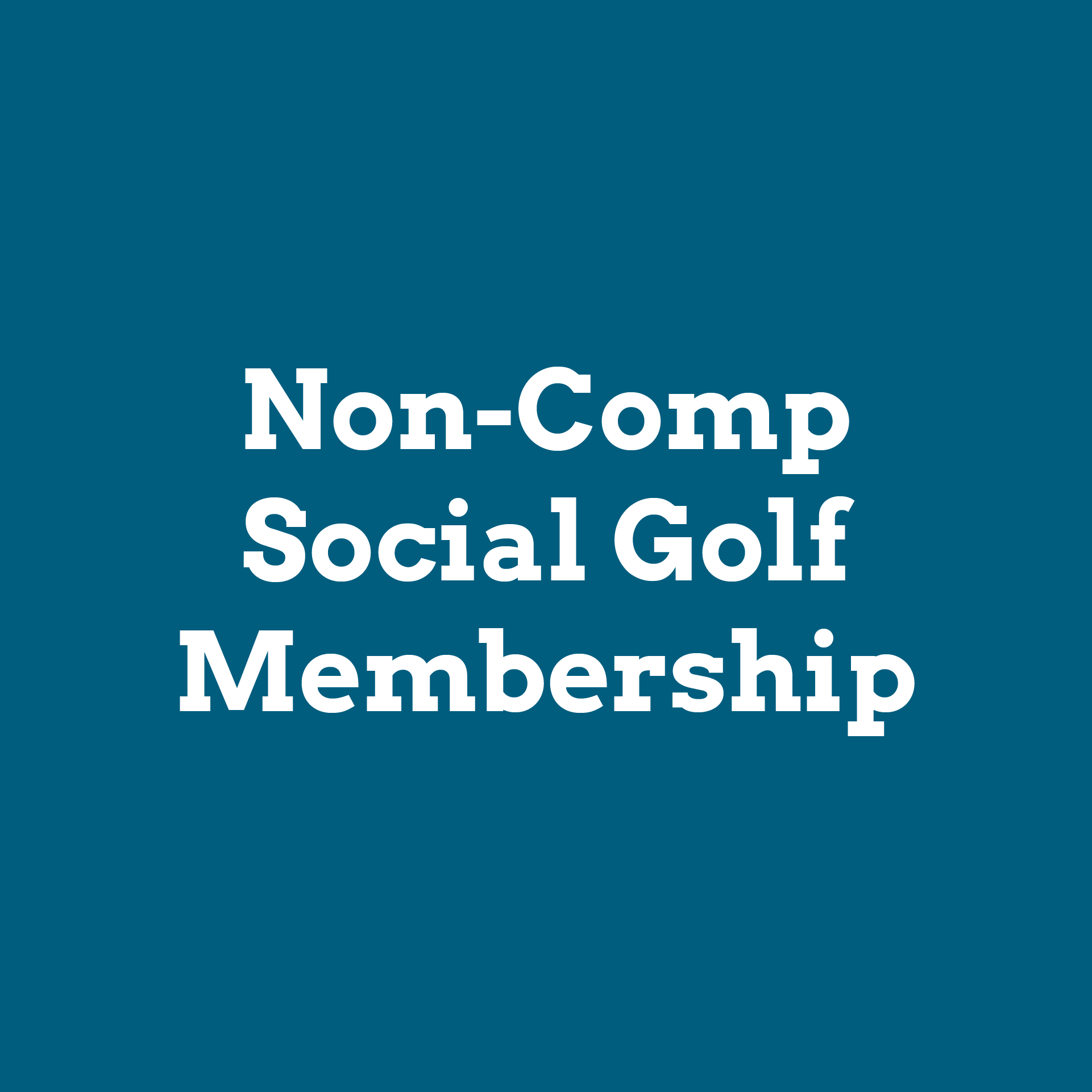Non-Comp Social Golf Membership Valid until 30 June 2026