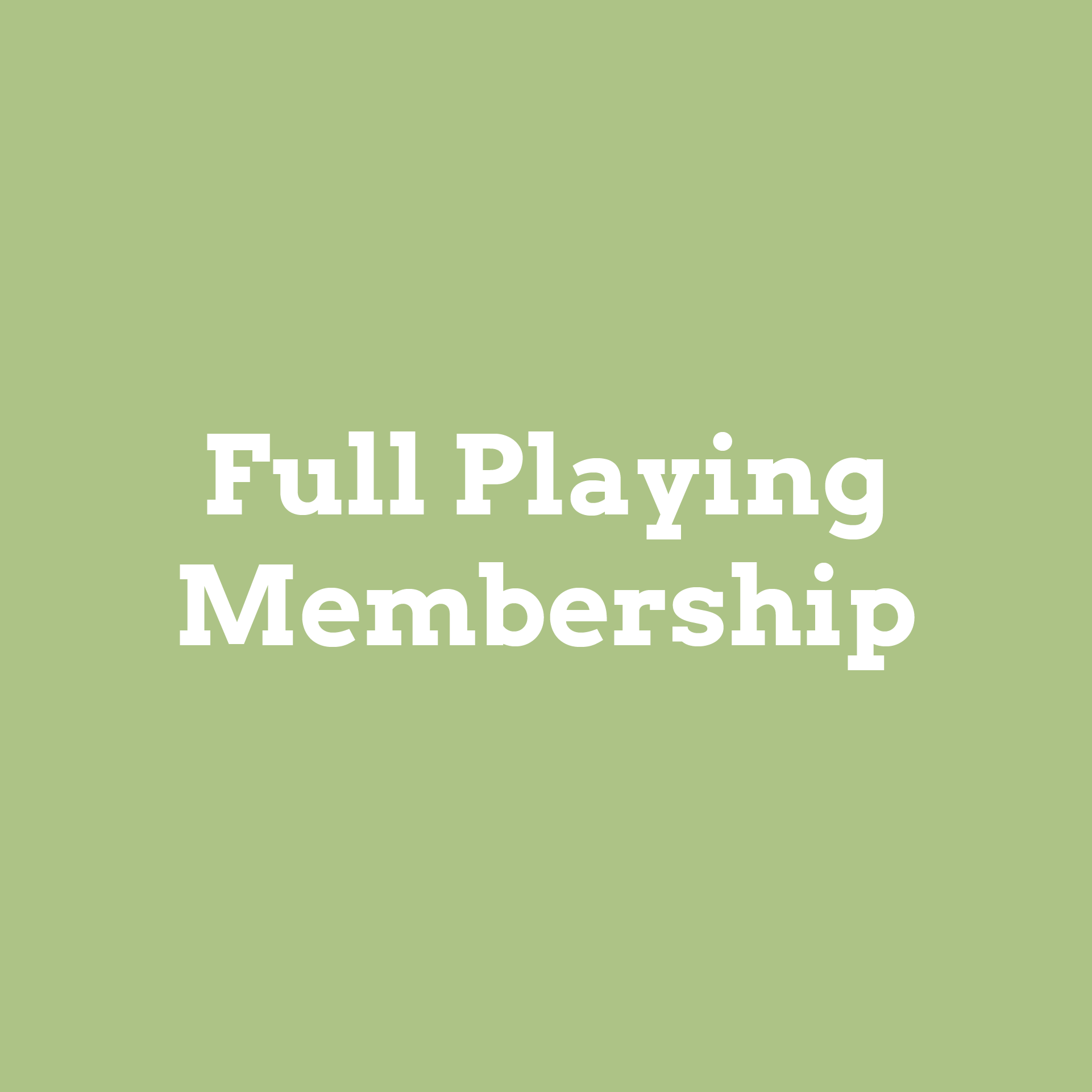 Full Playing Membership Valid until 30 June 2026