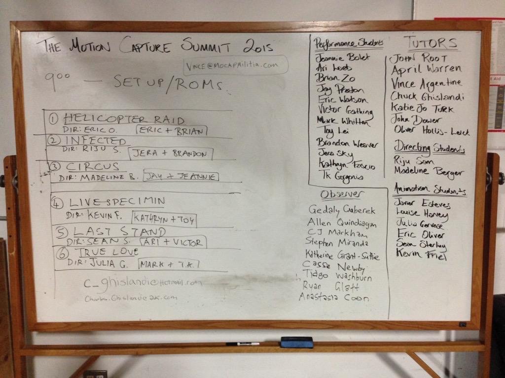 2015 First Mocap Summit LA Plan