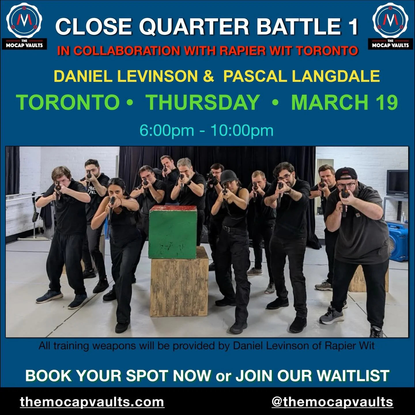 Just announced - CQB LEVEL 1 in TORONTO with DANIEL LEVINSON  of @rapierwit &amp; PASCAL LANGDALE @pascallangdale 

WHERE: Rapier Wit Toronto
When: Thursday March 19th 
Time: 6pm - 10pm

A four hour CQB Rifle masterclass learning the techniques and s