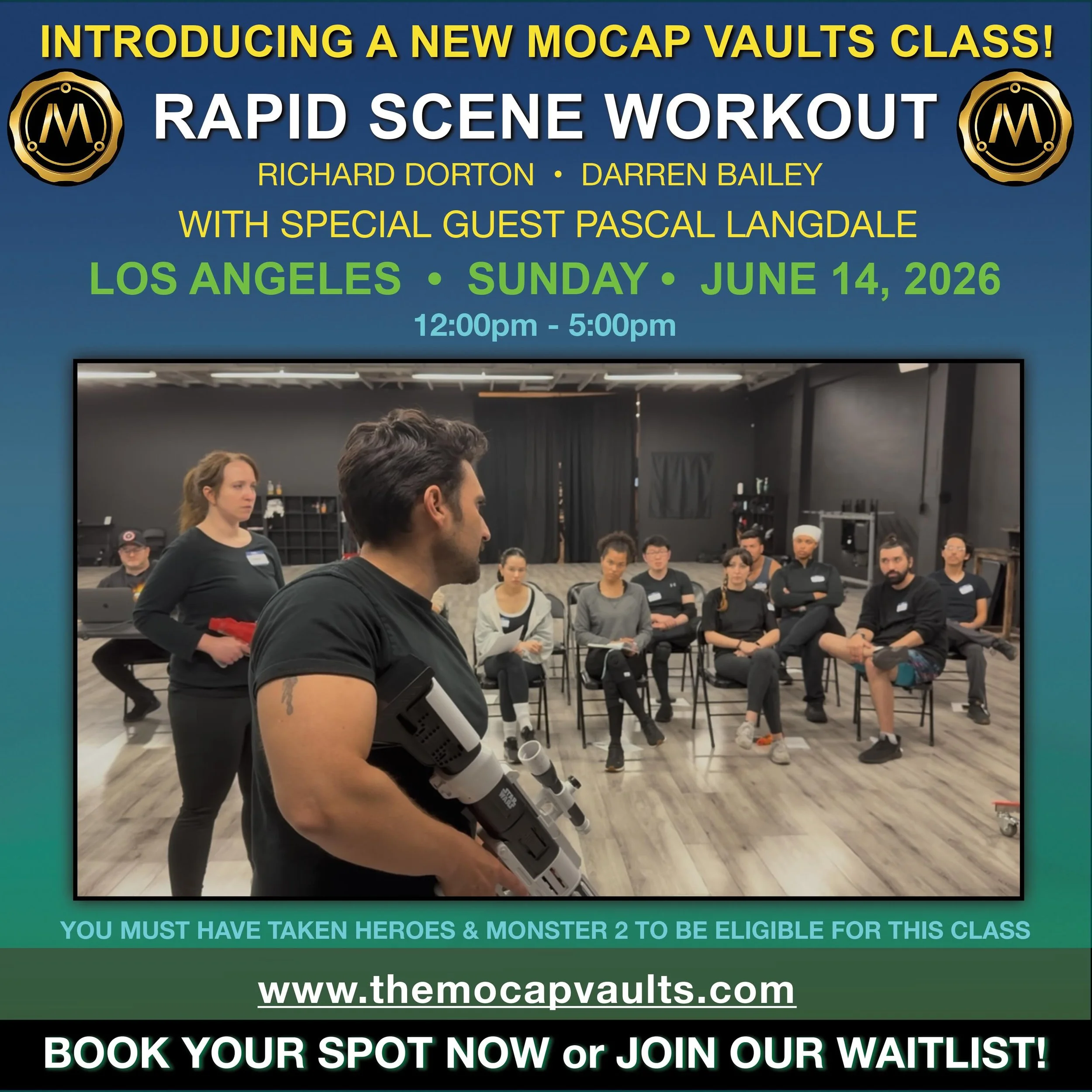 Just Announced: A Brand New @themocapvaults Elective Class! - Rapid Scene Workout 
Sunday June 14, 2026
With @richarddorton &amp; @darrenbailey17 and special guest Canadian Mocap Vaults Guru @pascallangdale

Working in Performance Capture can be daun