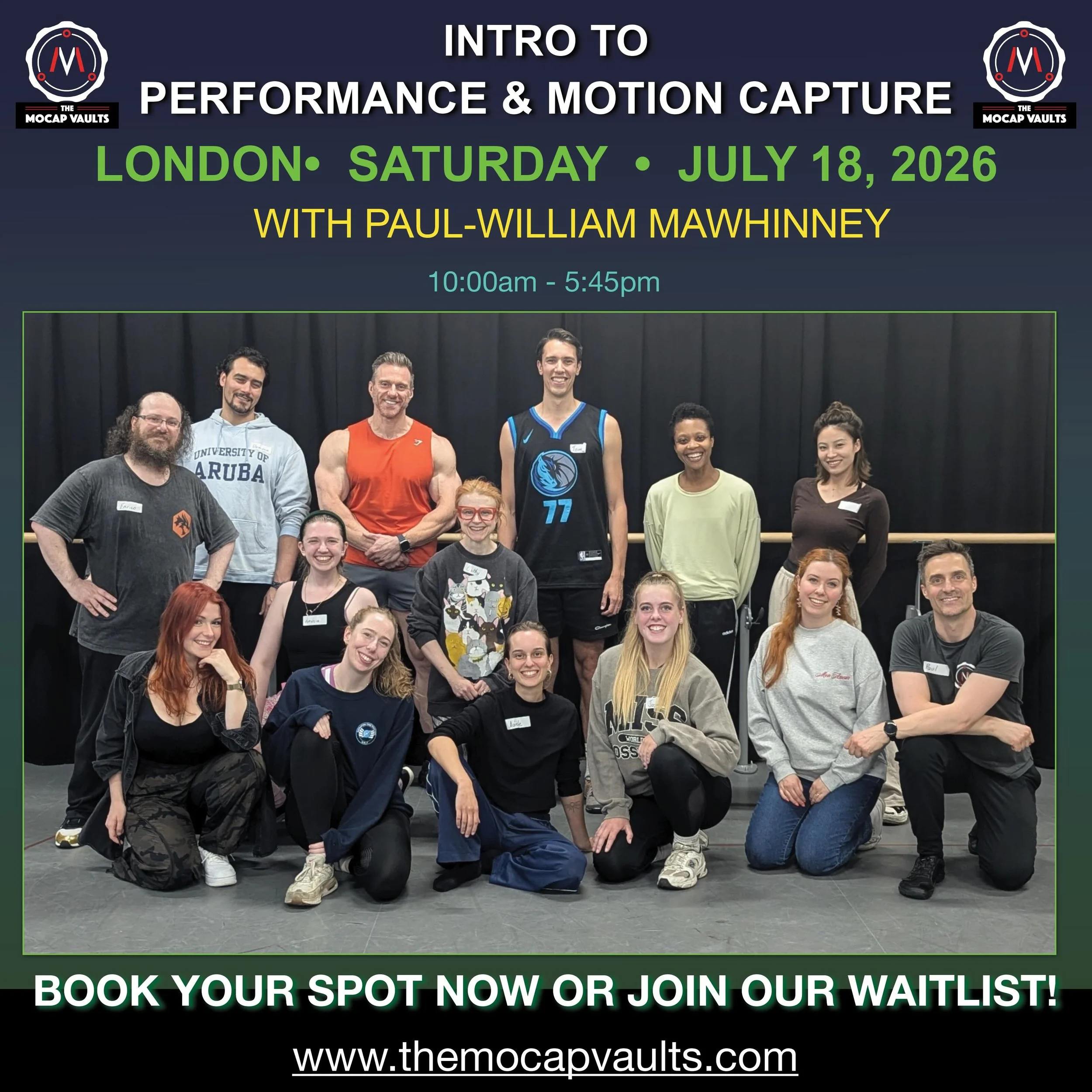 Just Announced - INTRO TO PERFORMANCE &amp; MOTION CAPTURE in LONDON with PAUL WILLIAM MAWHINNEY @pwm_actor
Saturday July 18th 

A day with veteran mocap performer and director,  Paul-William Mawhinney, building a solid foundation for working in perf