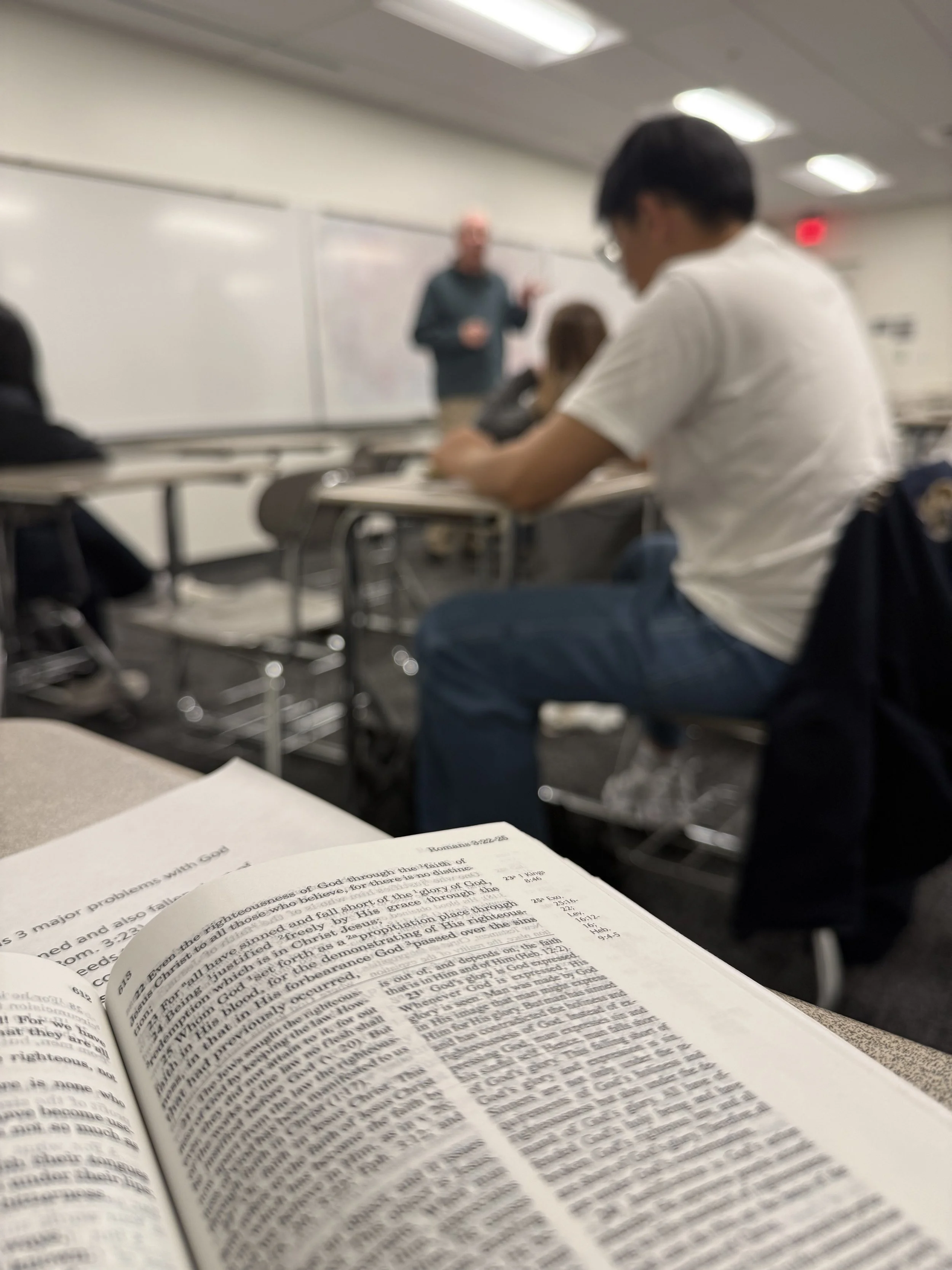 Bible study with believers in San Luis Obispo reading Scripture together