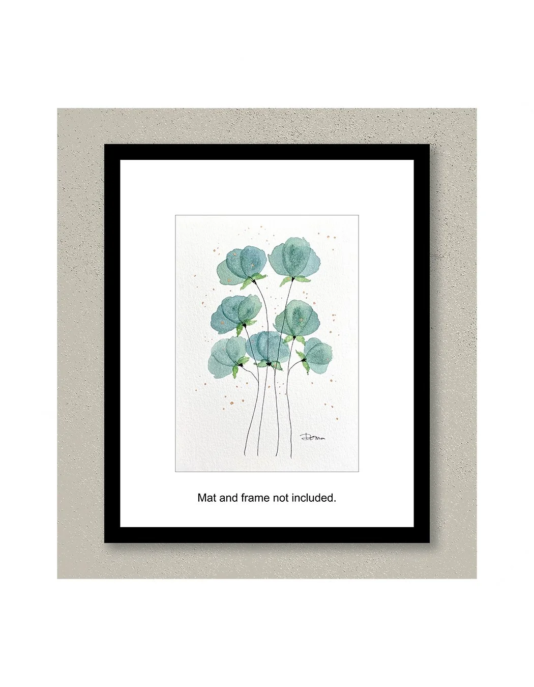 Melissa Floral Watercolor Painting Framed