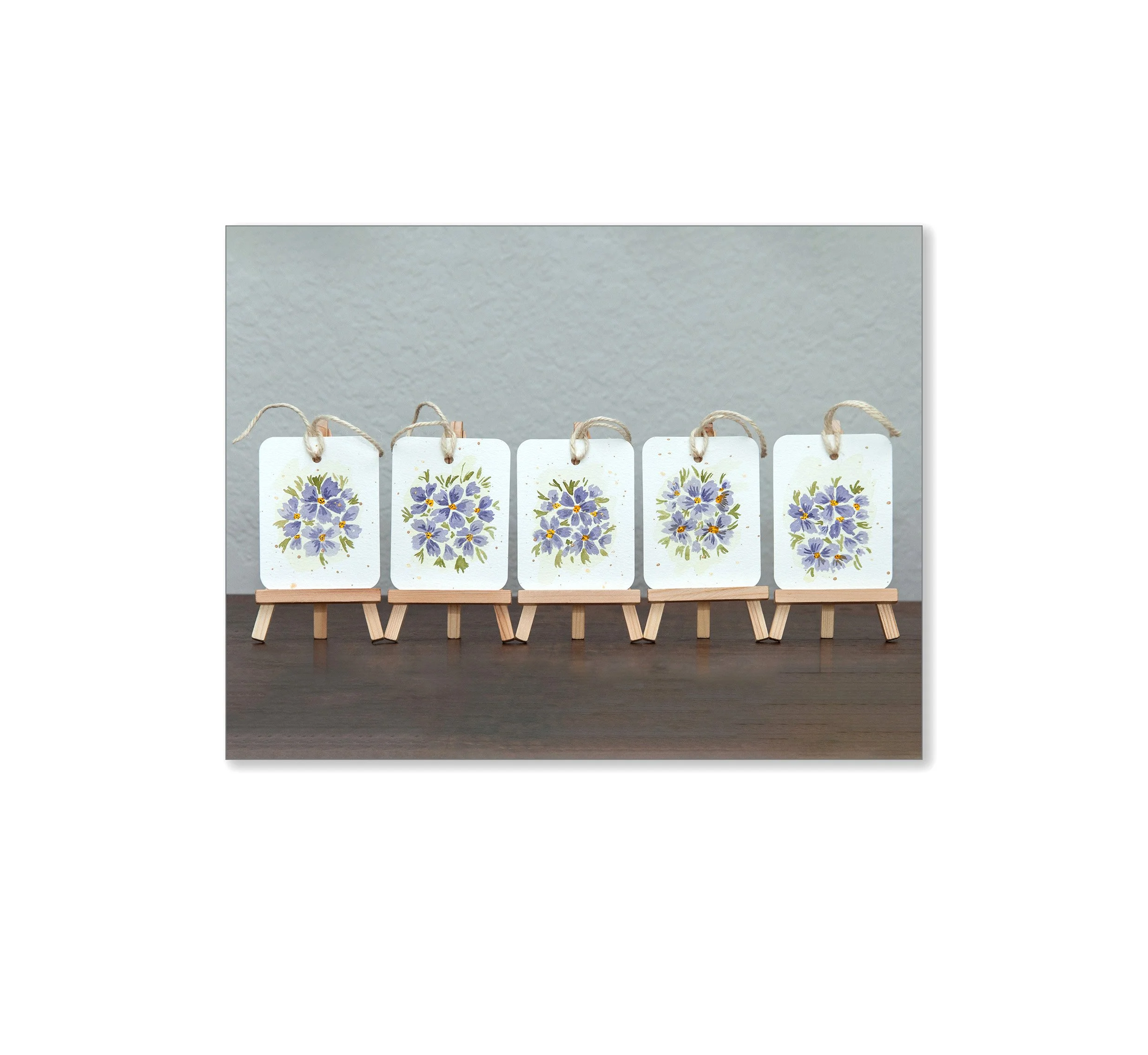 Blue Floral Watercolor Gift Tags