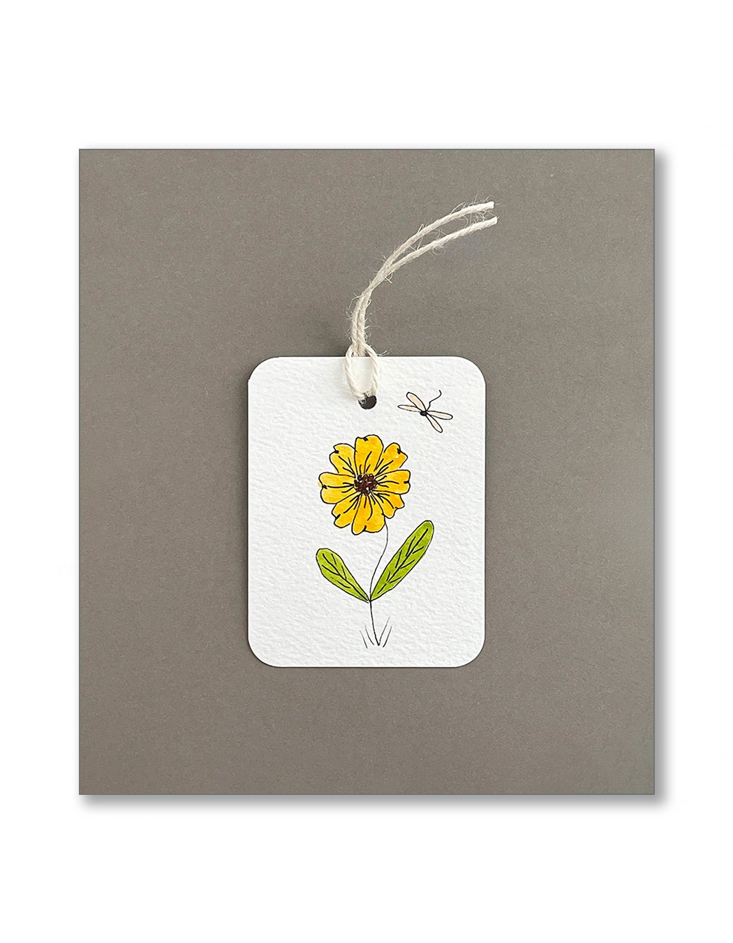 Yellow Floral Watercolor Gift Tags