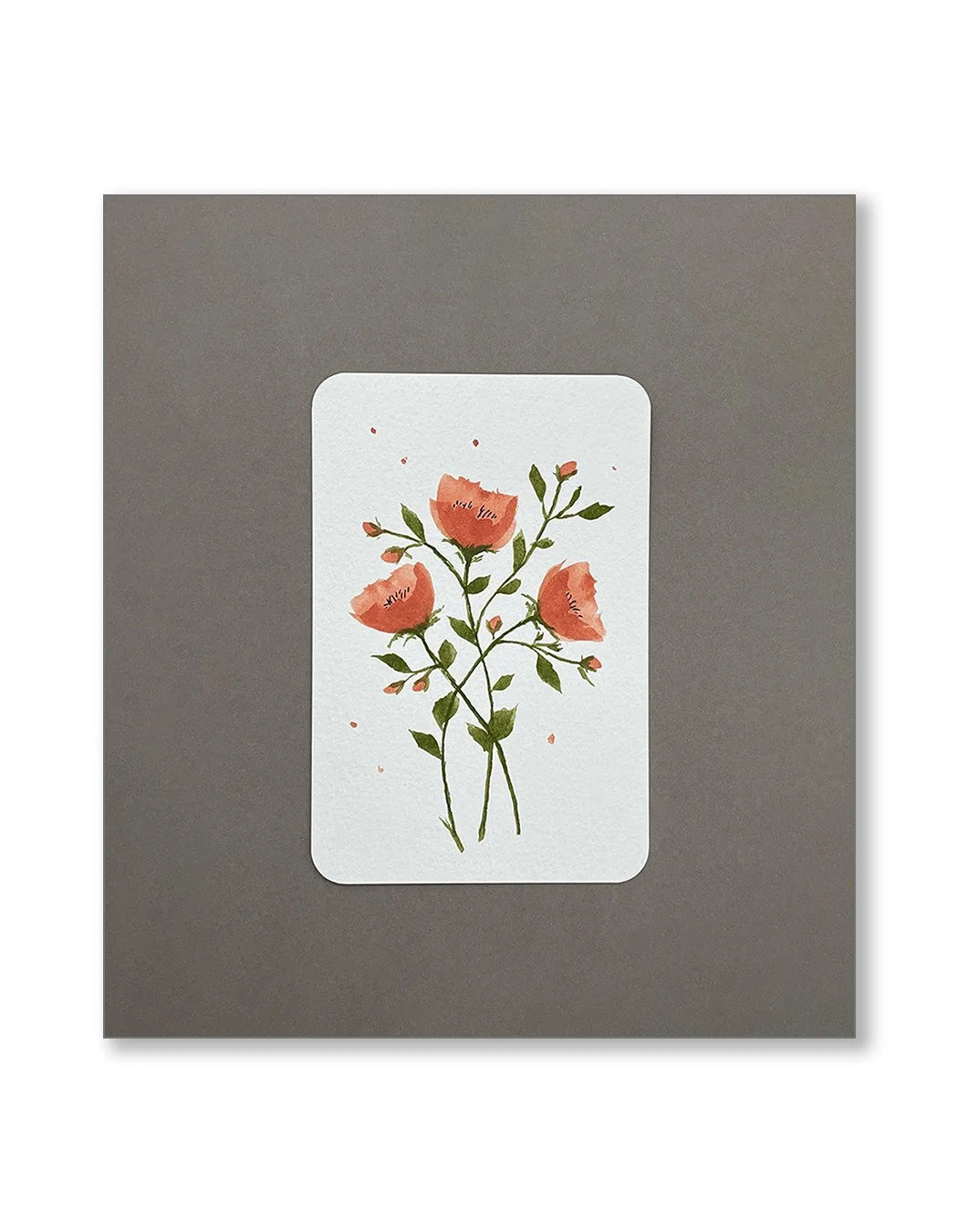 Rose Floral Watercolor Notecards