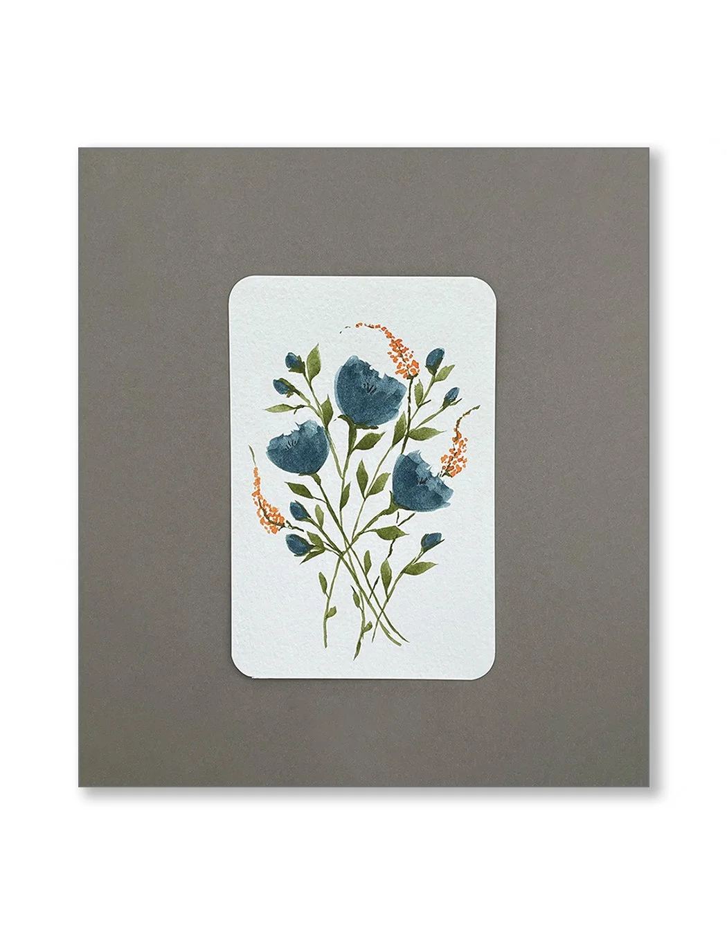 Blue Floral Notecards