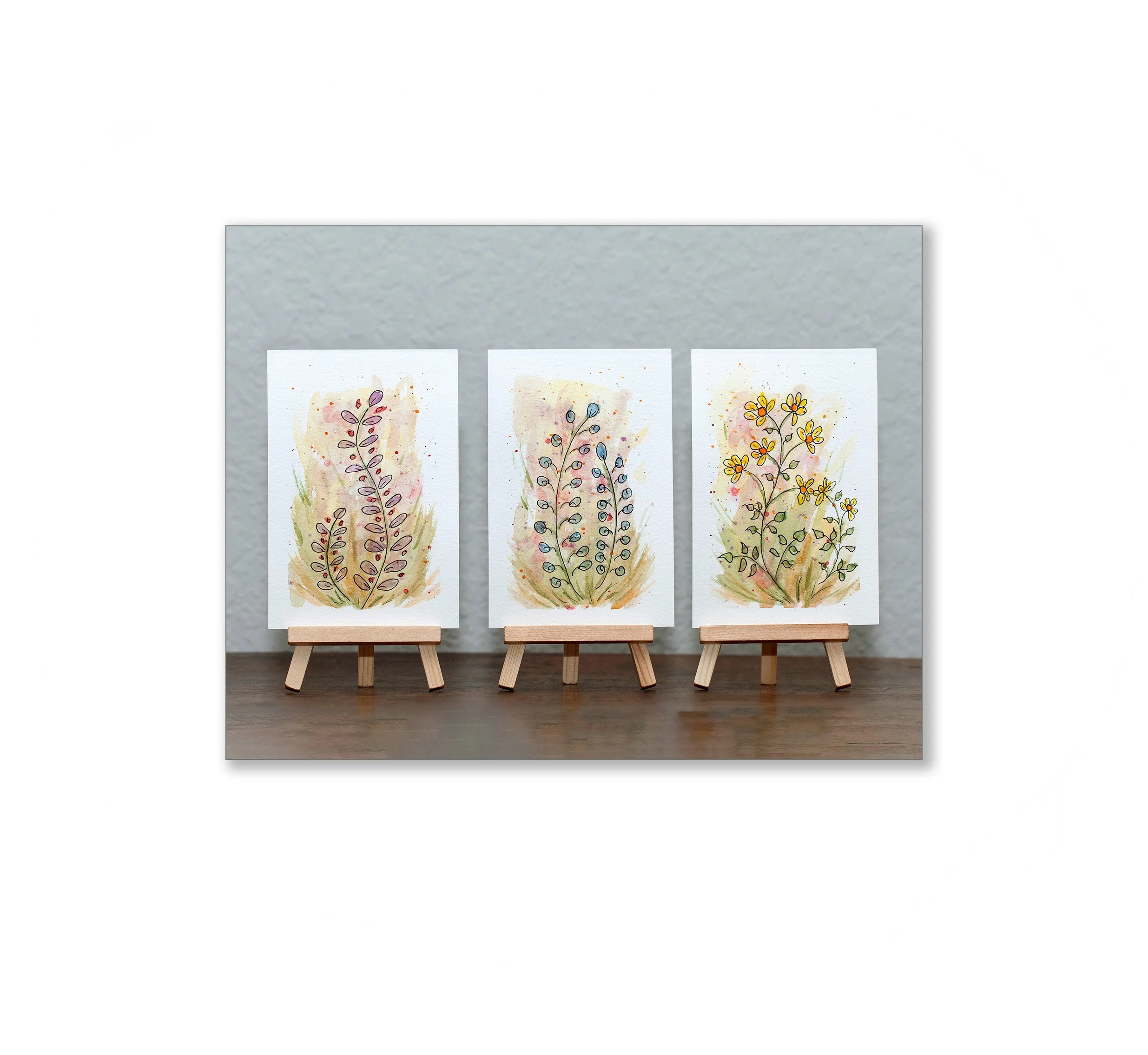 Whimsical Floral Watercolor Notecards