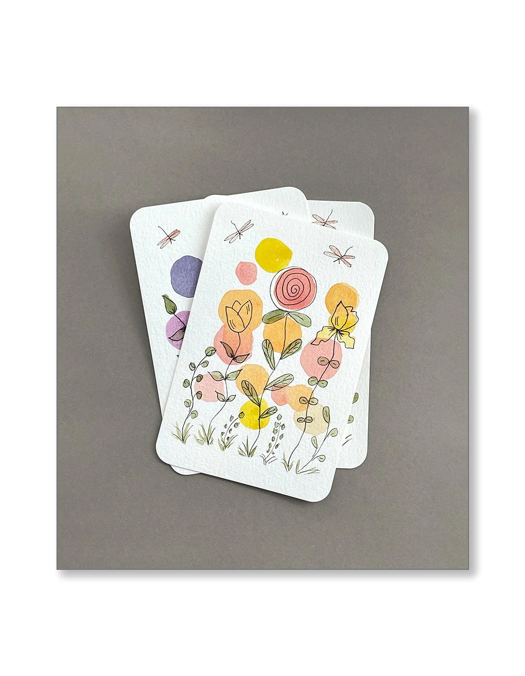 Whimsical Floral Watercolor Notecards