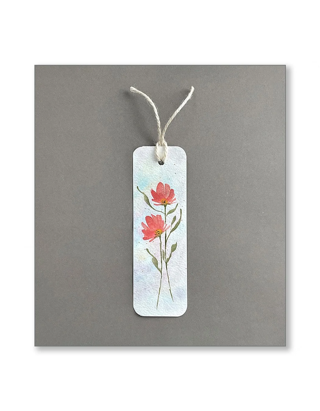 Coral Watercolor Bookmarks