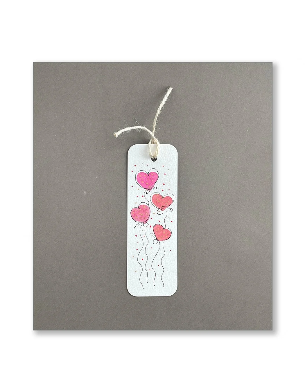 Heart Balloon Watercolor Bookmarks