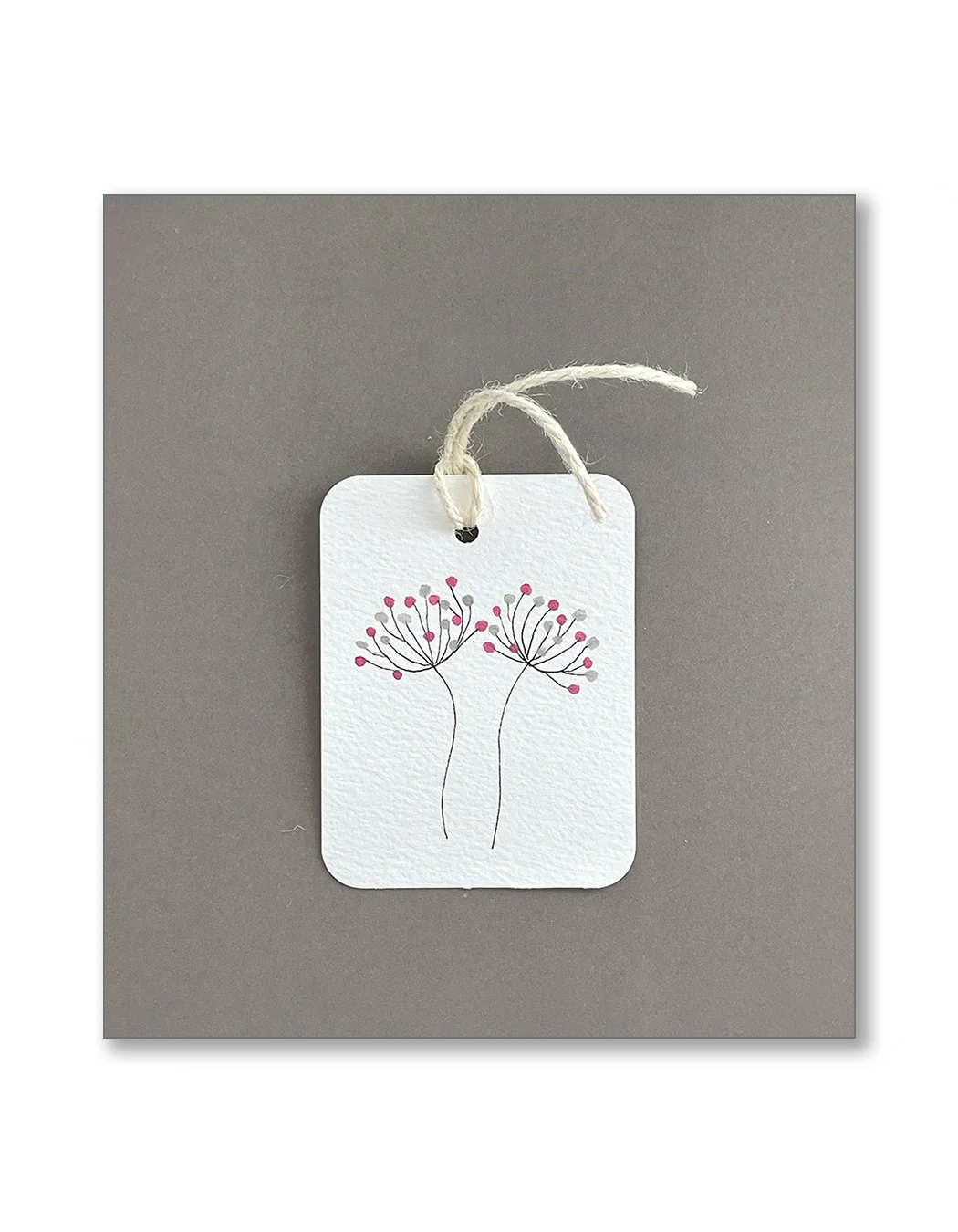 Pink and Silver Whimsical Watercolor Gift Tags